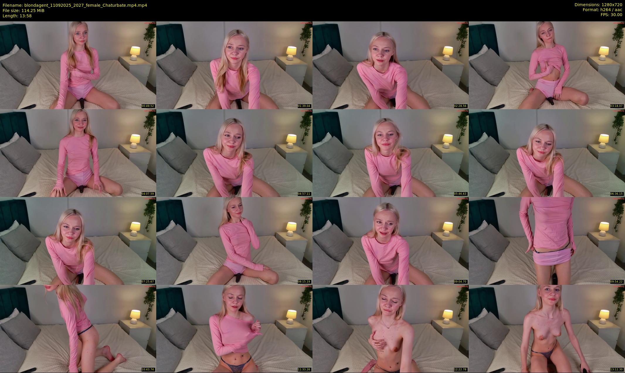 blondagent — 14 minute Chaturbate female cam show recording, 720p, Sep 11, 2025