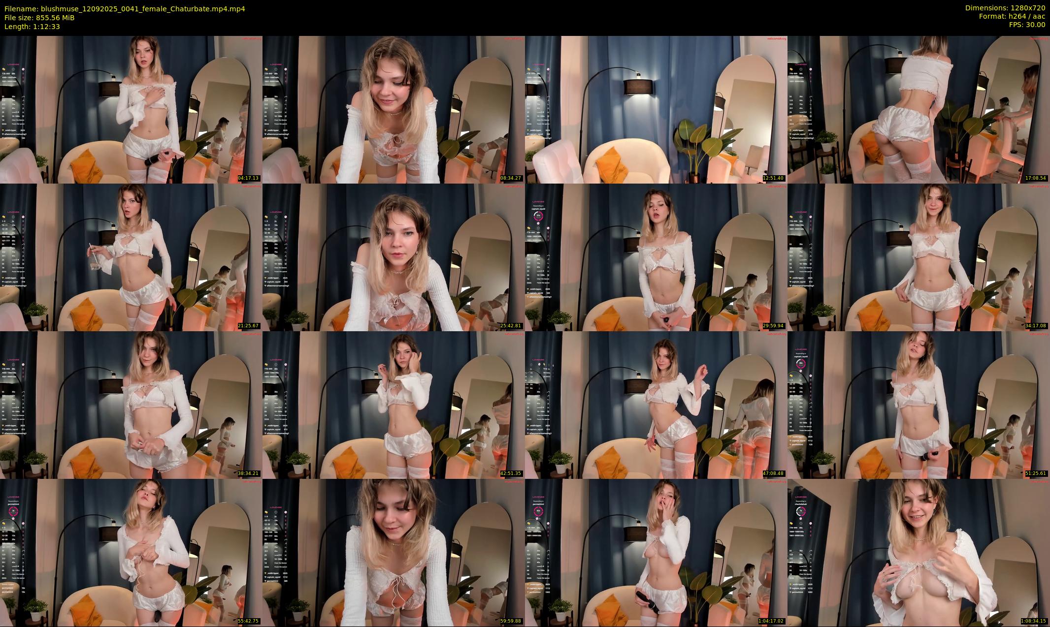blushmuse — 73 minute Chaturbate female cam show recording, 720p, Sep 12, 2025