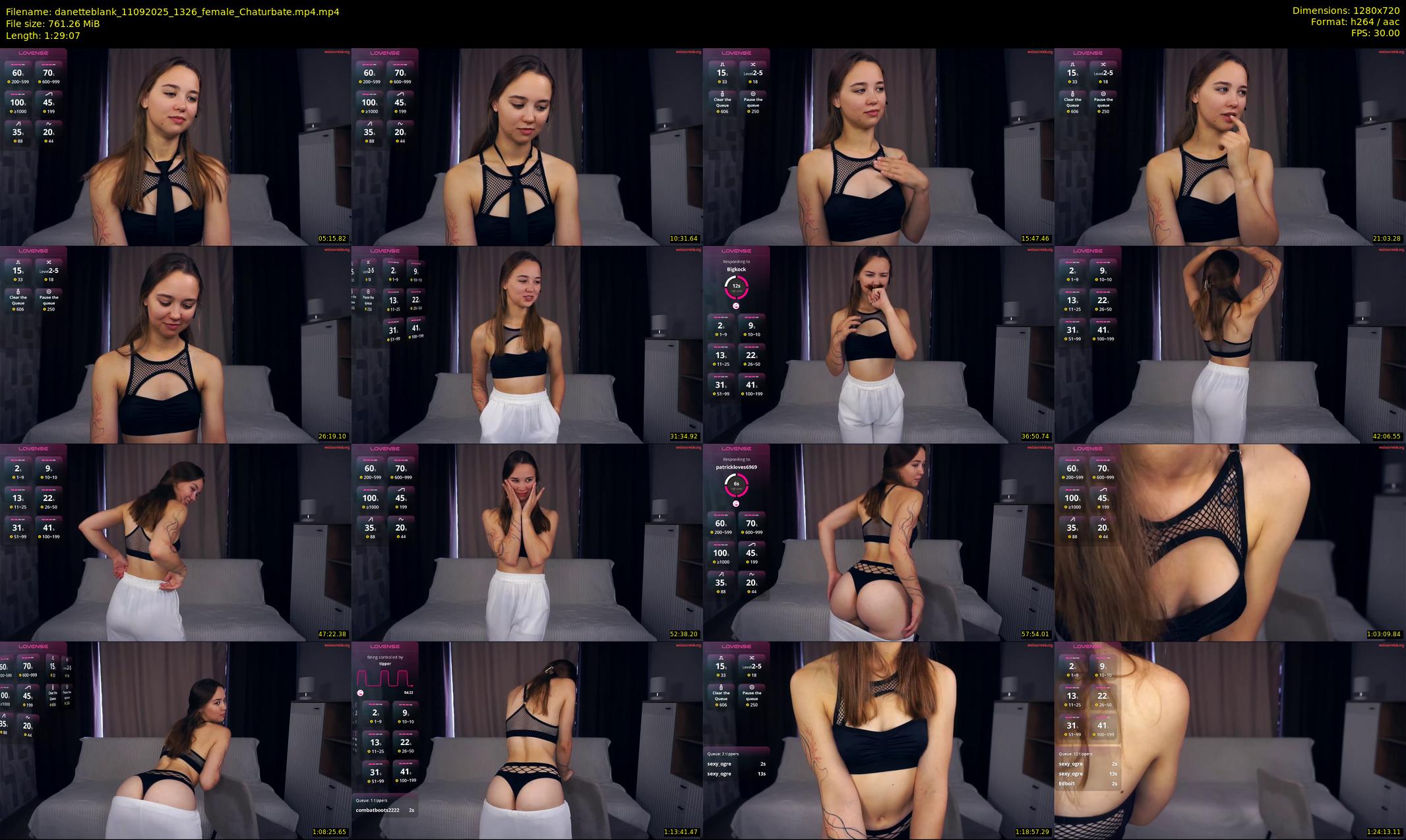 danetteblank — 90 minute Chaturbate female cam show recording, 720p, Sep 11, 2025