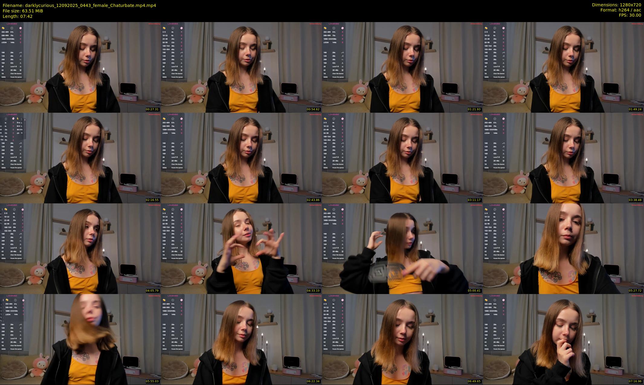darklycurious — 8 minute Chaturbate female cam show recording, 720p, Sep 12, 2025