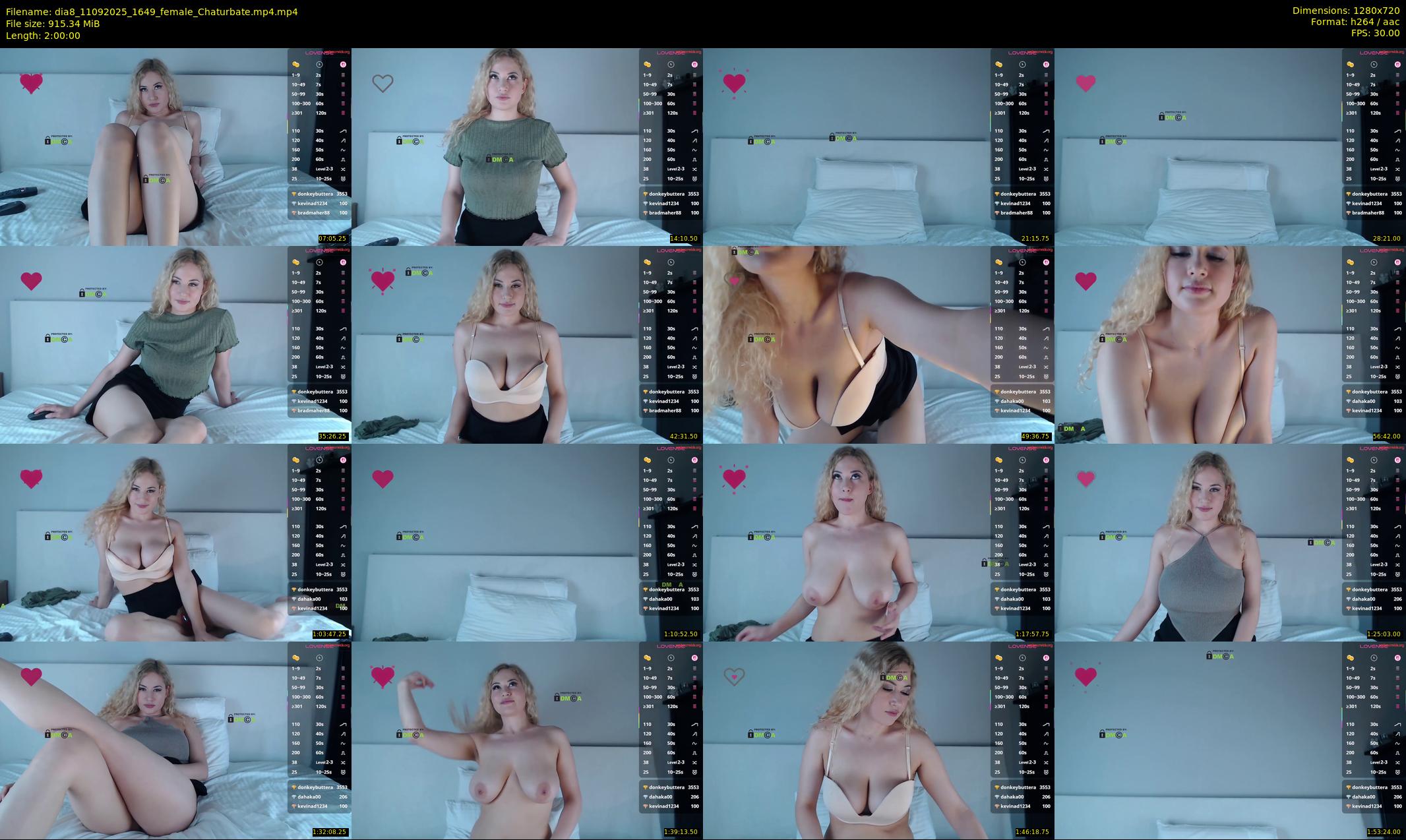dia8 — 120 minute Chaturbate female cam show recording, 720p, Sep 11, 2025