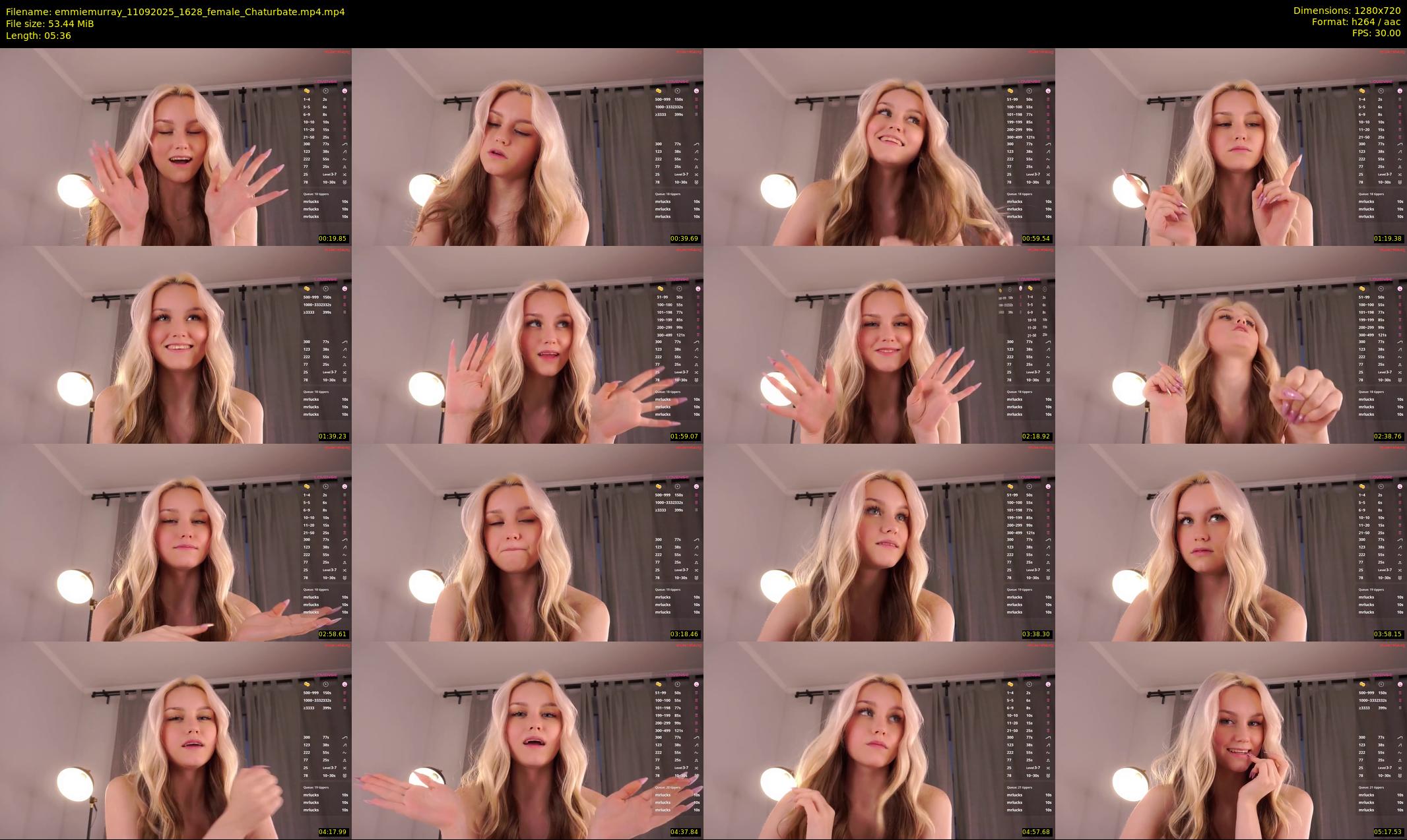 emmiemurray — 6 minute Chaturbate female cam show recording, 720p, Sep 11, 2025