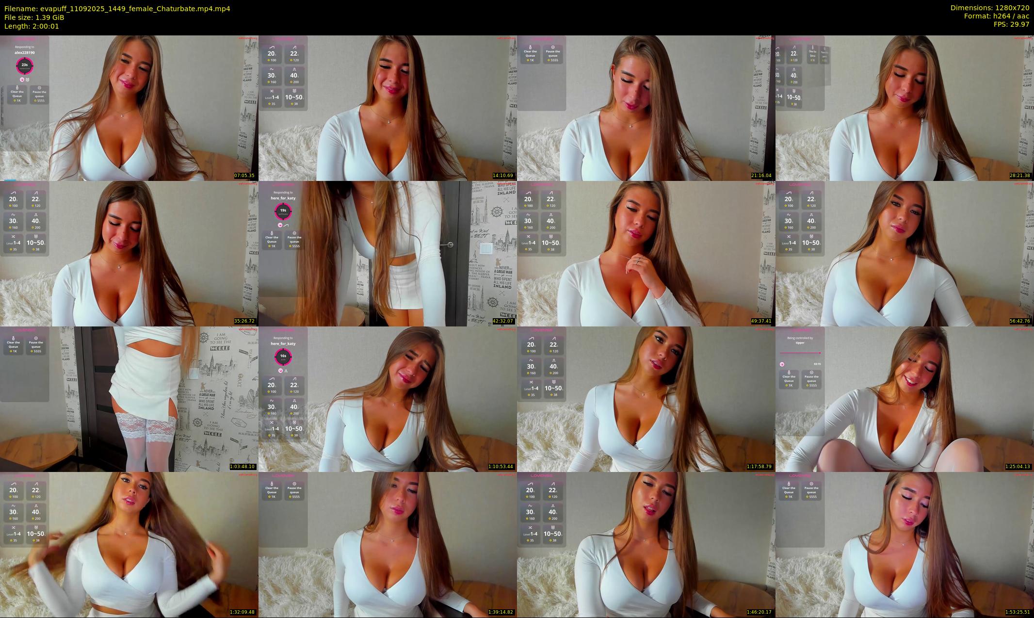 evapuff — 121 minute Chaturbate female cam show recording, 720p, Sep 11, 2025