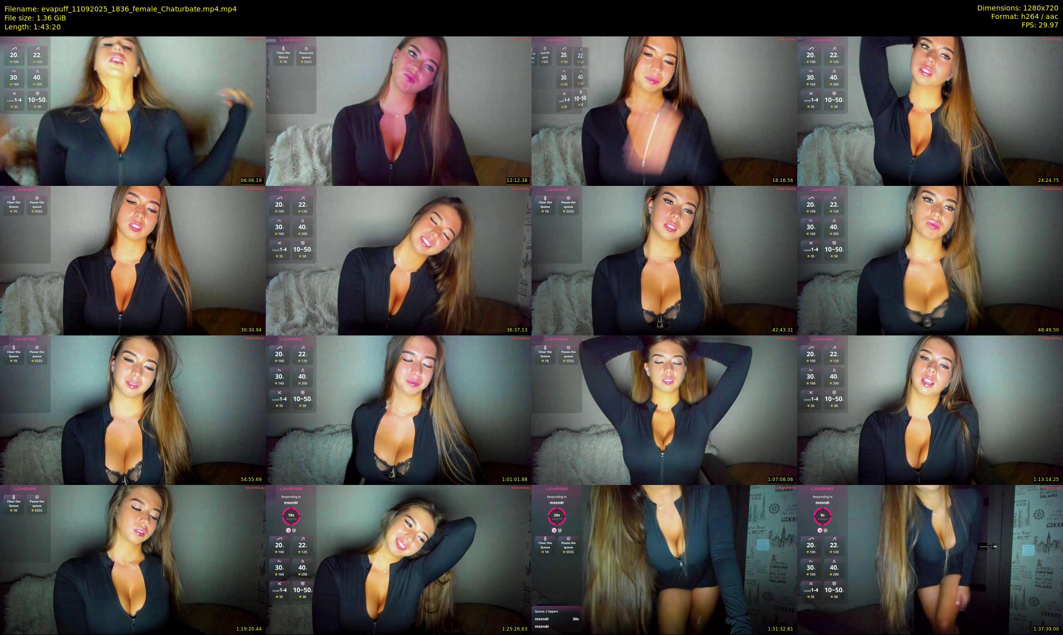evapuff — 104 minute Chaturbate female cam show recording, 720p, Sep 11, 2025