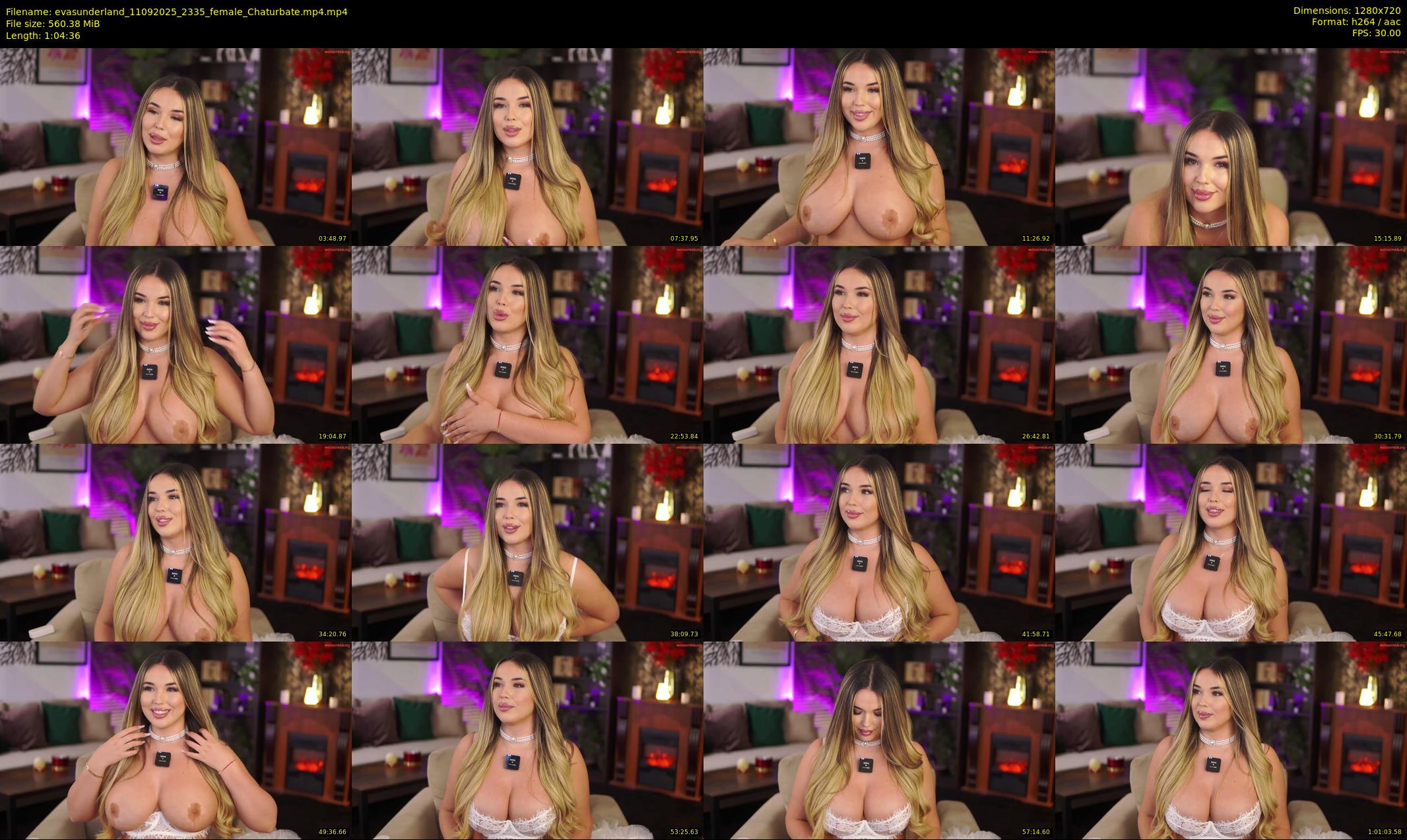 evasunderland — 65 minute Chaturbate female cam show recording, 720p, Sep 11, 2025