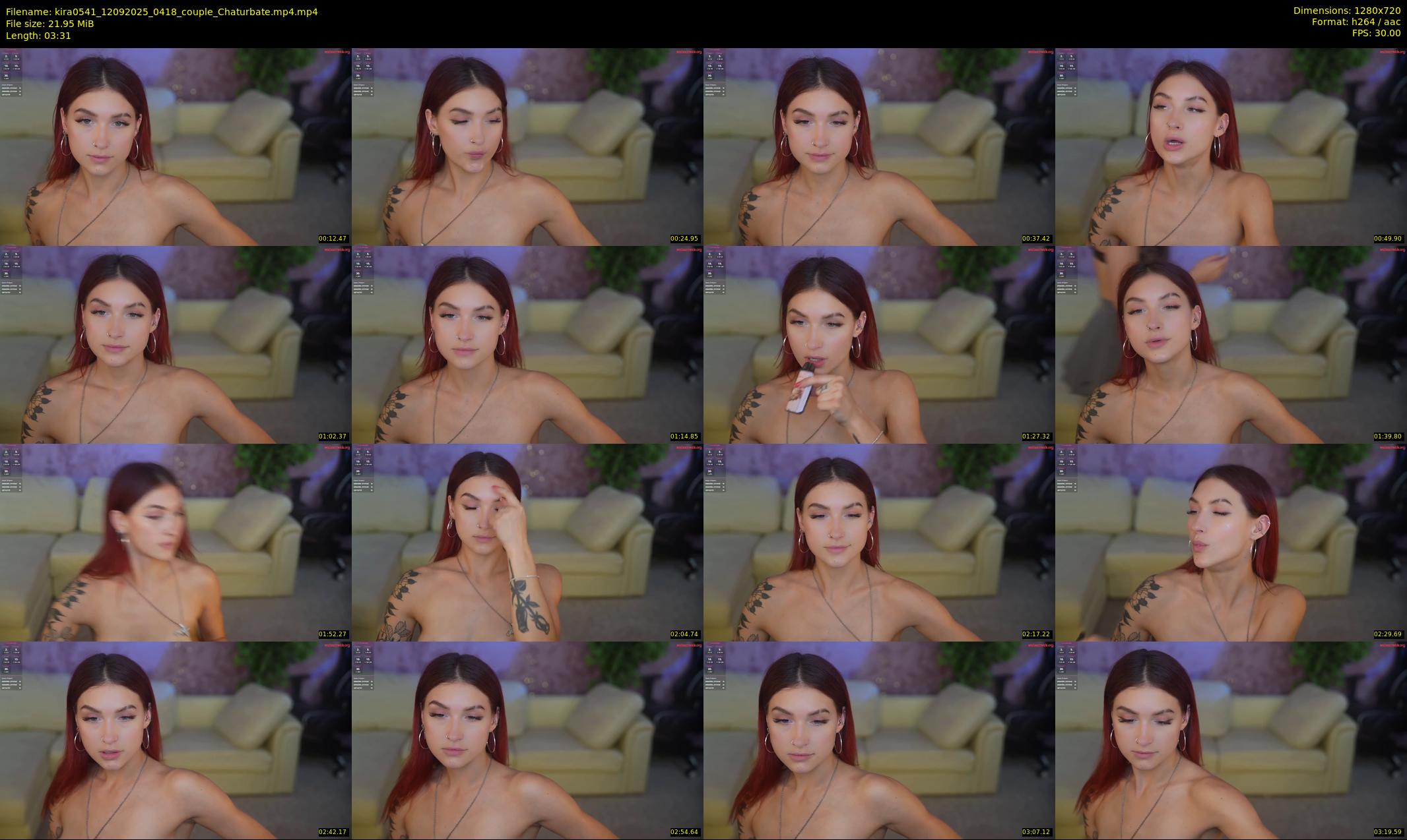 kira0541 — 4 minute Chaturbate couple cam show recording, 720p, Sep 12, 2025