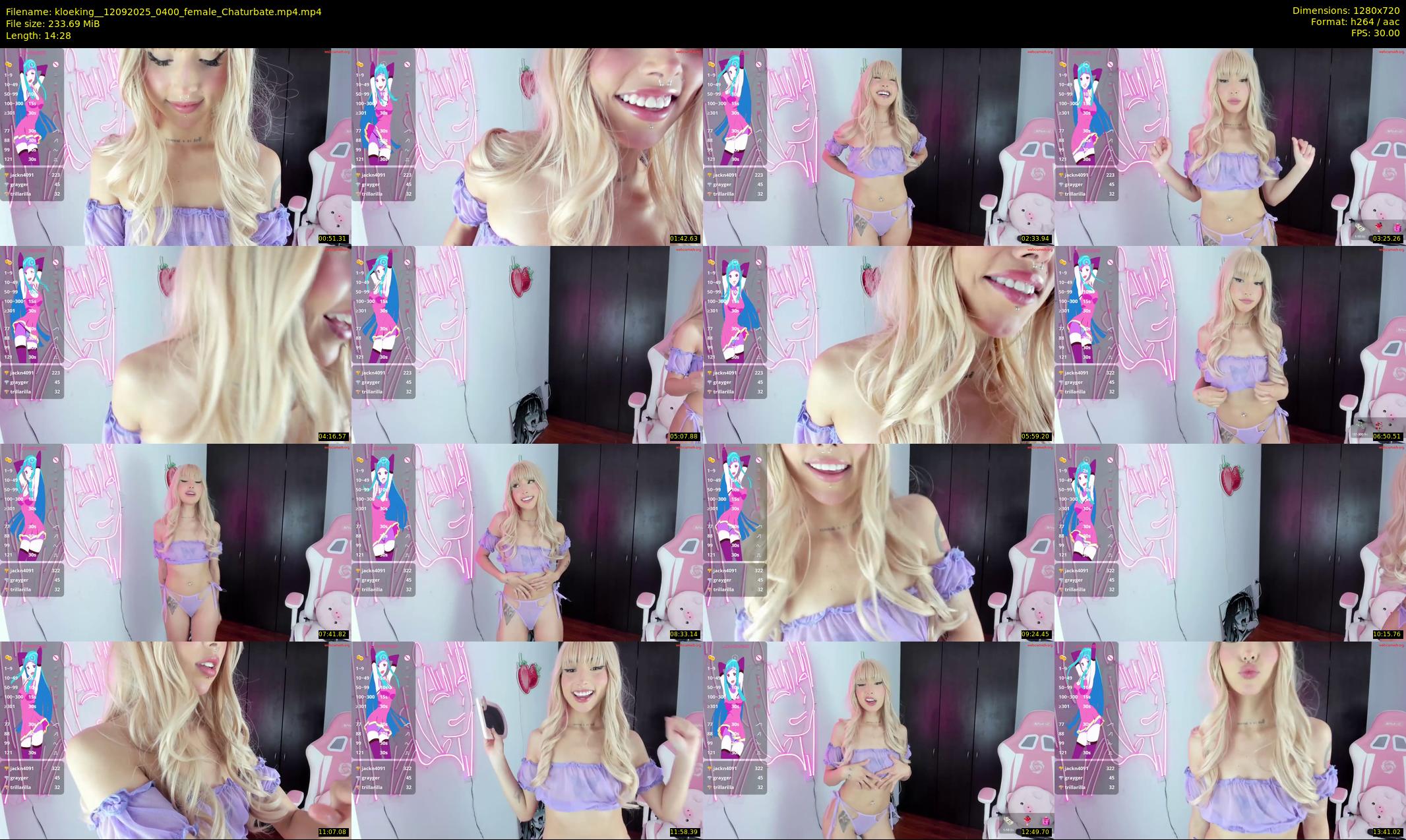 kloeking_ — 15 minute Chaturbate female cam show recording, 720p, Sep 12, 2025
