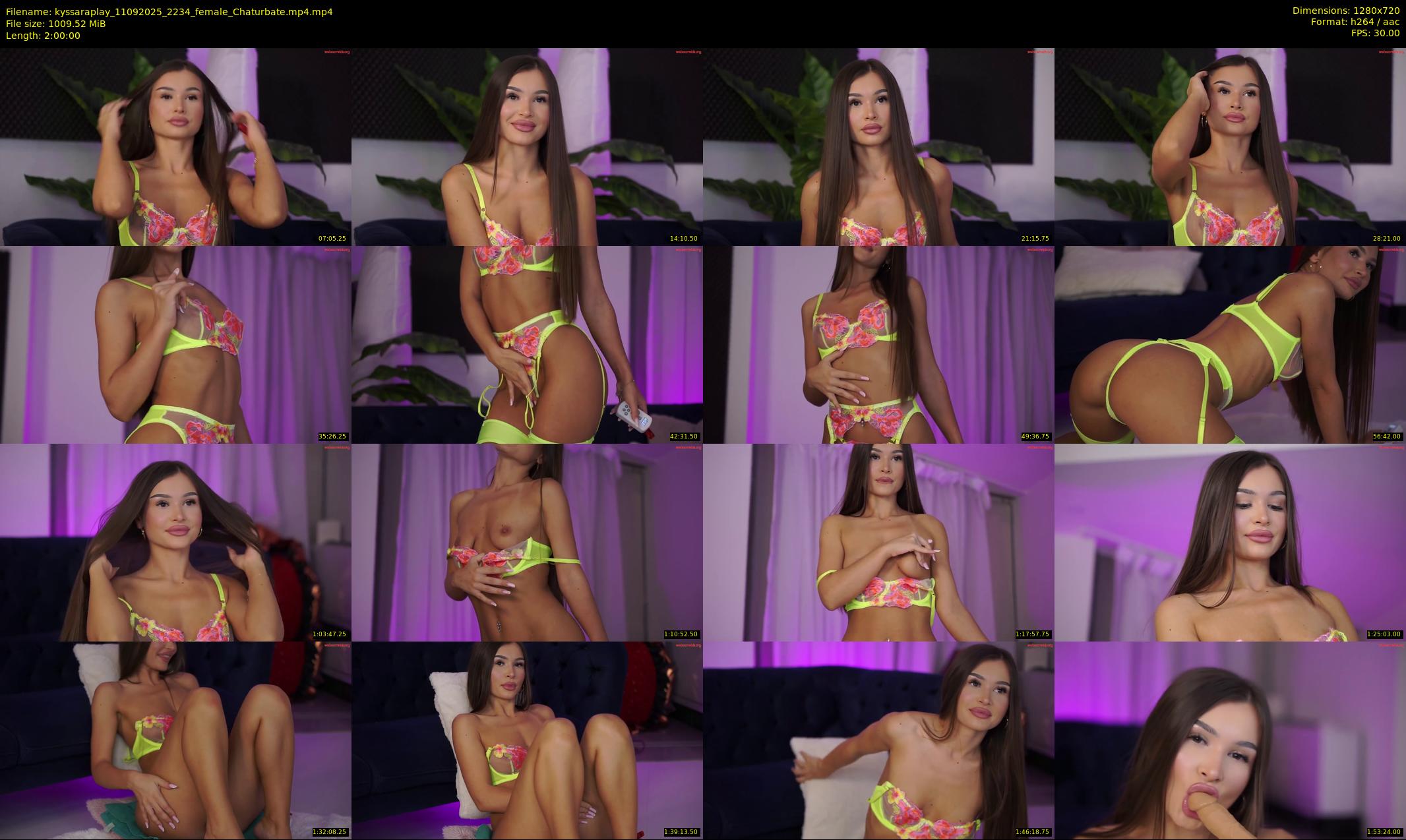 kyssaraplay — 120 minute Chaturbate female cam show recording, 720p, Sep 11, 2025