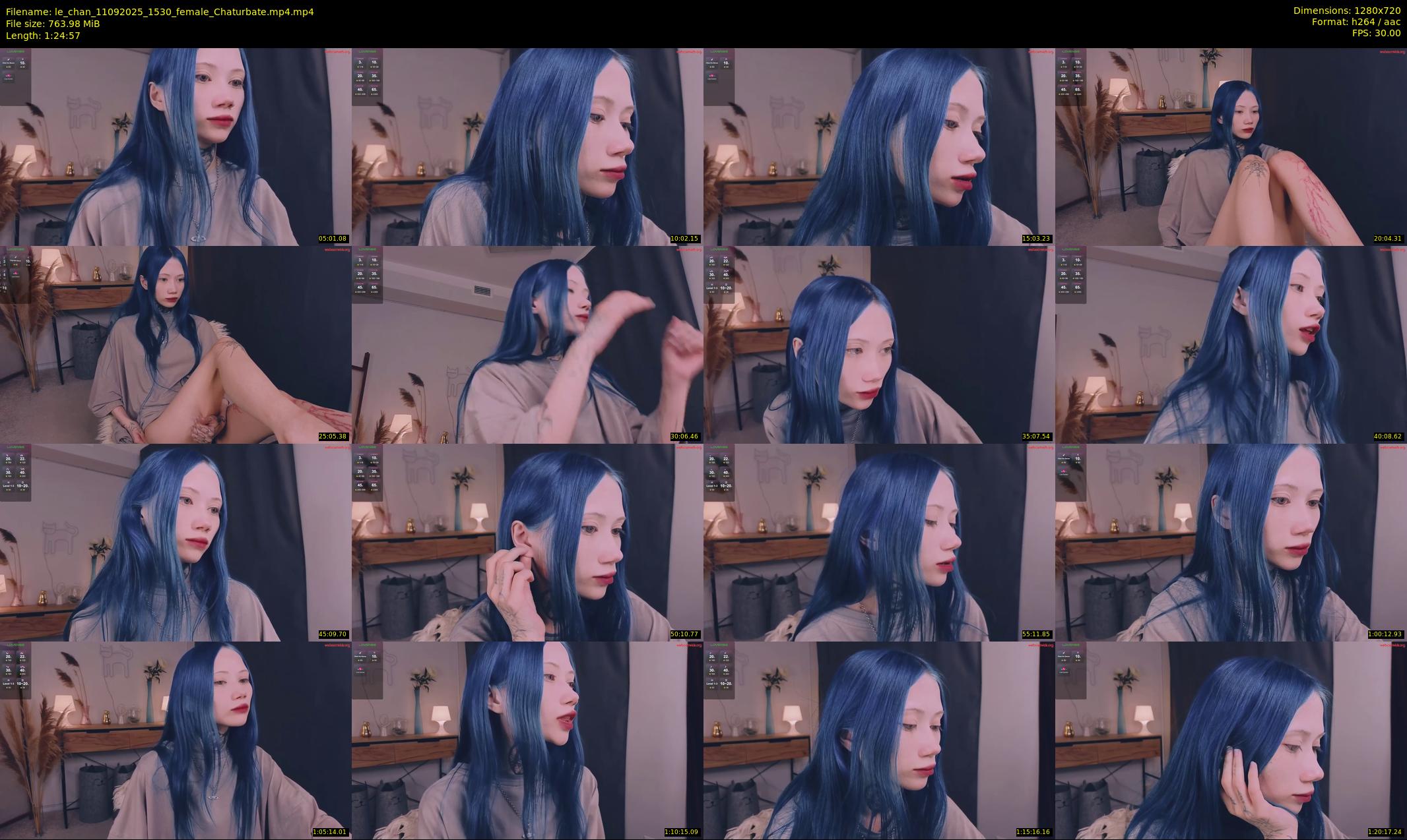 le_chan — 85 minute Chaturbate female cam show recording, 720p, Sep 11, 2025