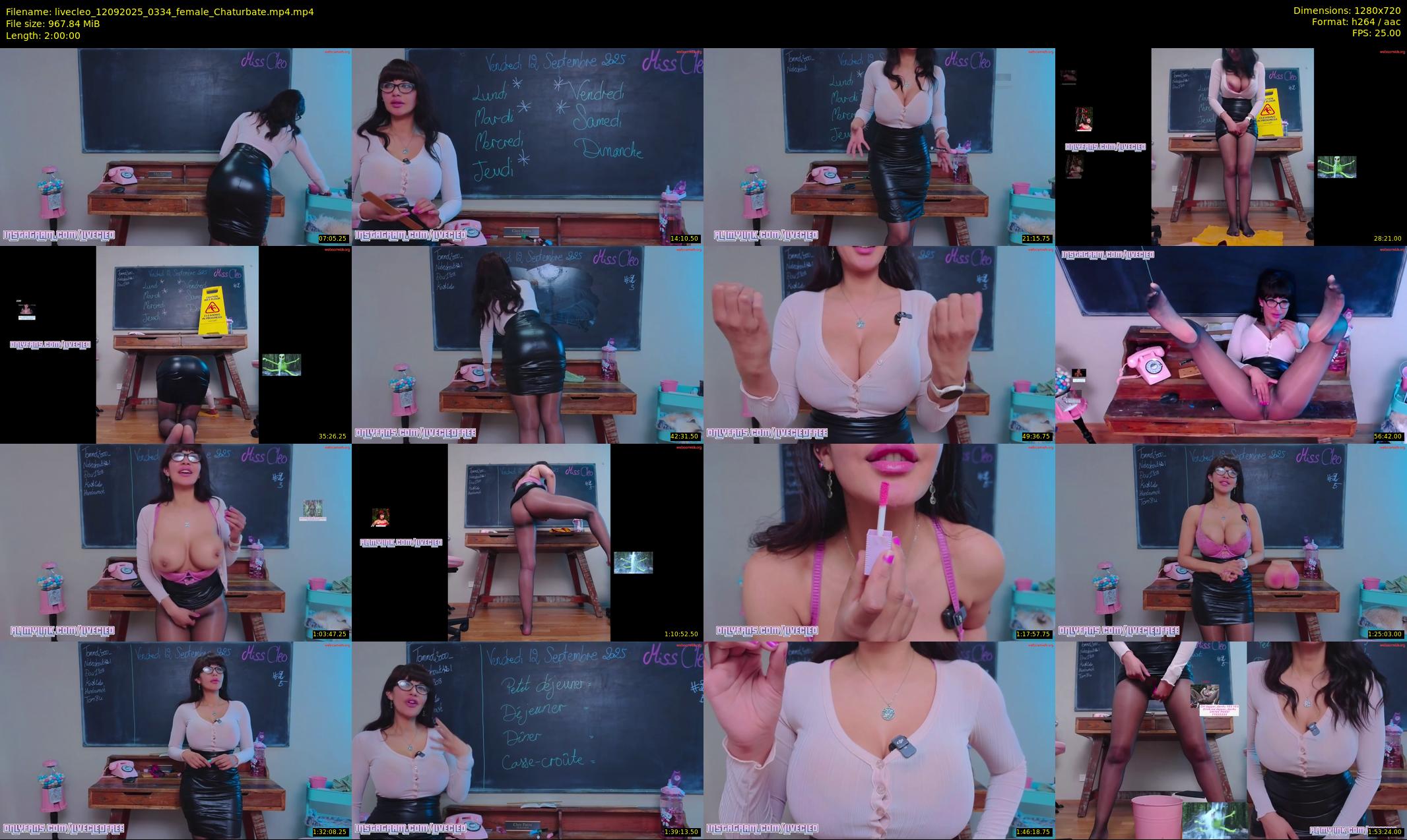 livecleo — 120 minute Chaturbate female cam show recording, 720p, Sep 12, 2025