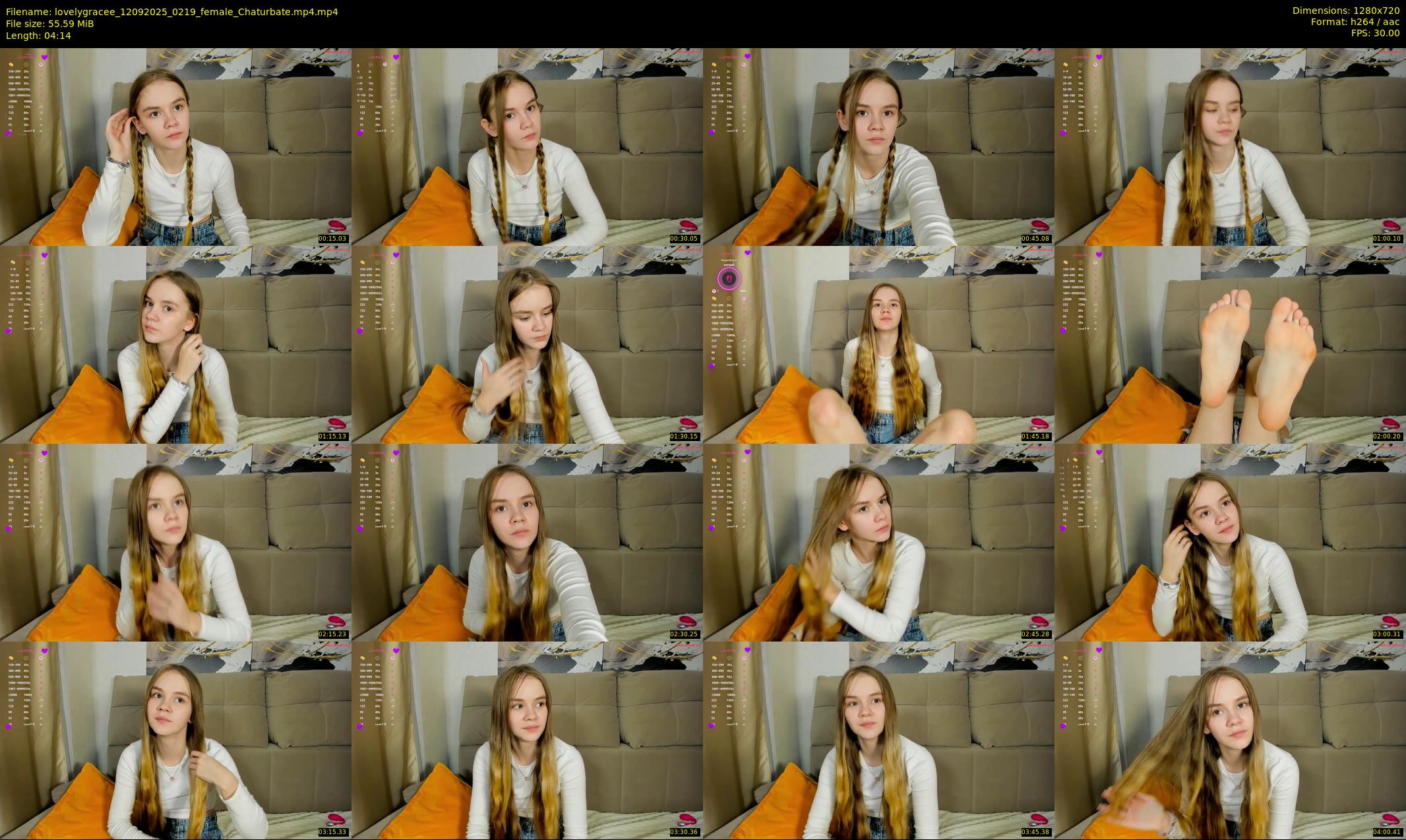 lovelygracee — 5 minute Chaturbate female cam show recording, 720p, Sep 12, 2025