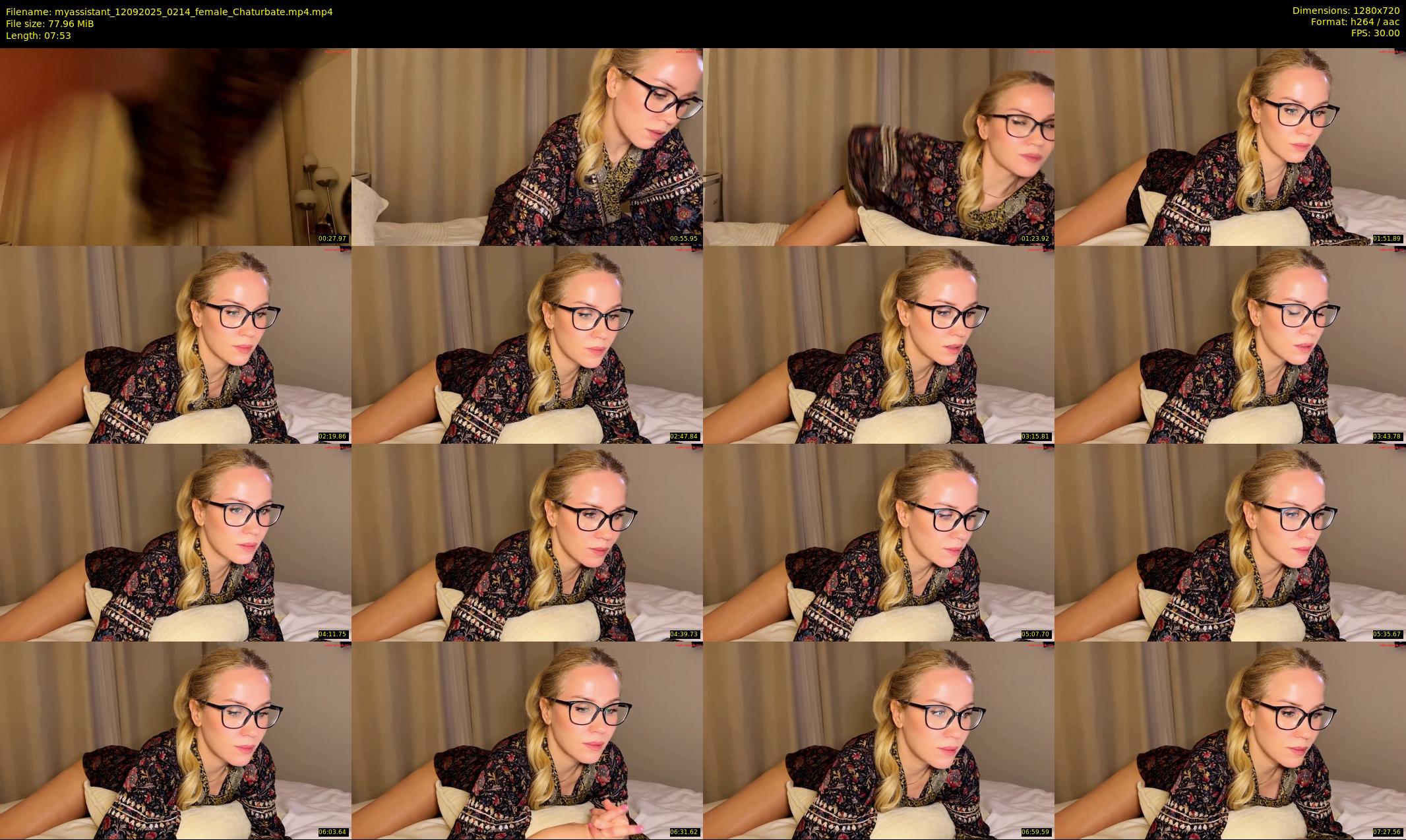 myassistant — 8 minute Chaturbate female cam show recording, 720p, Sep 12, 2025