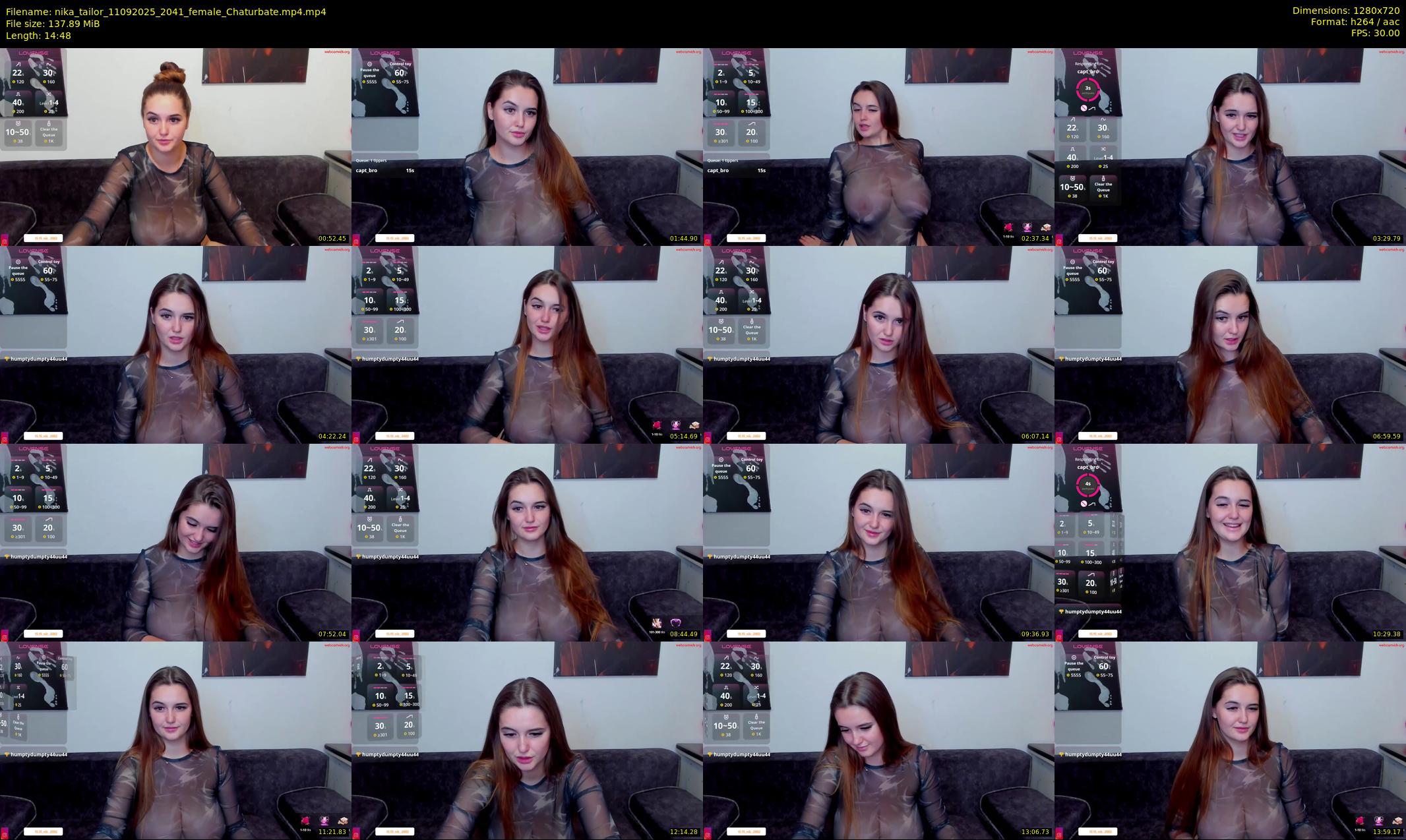 nika_tailor — 15 minute Chaturbate female cam show recording, 720p, Sep 11, 2025