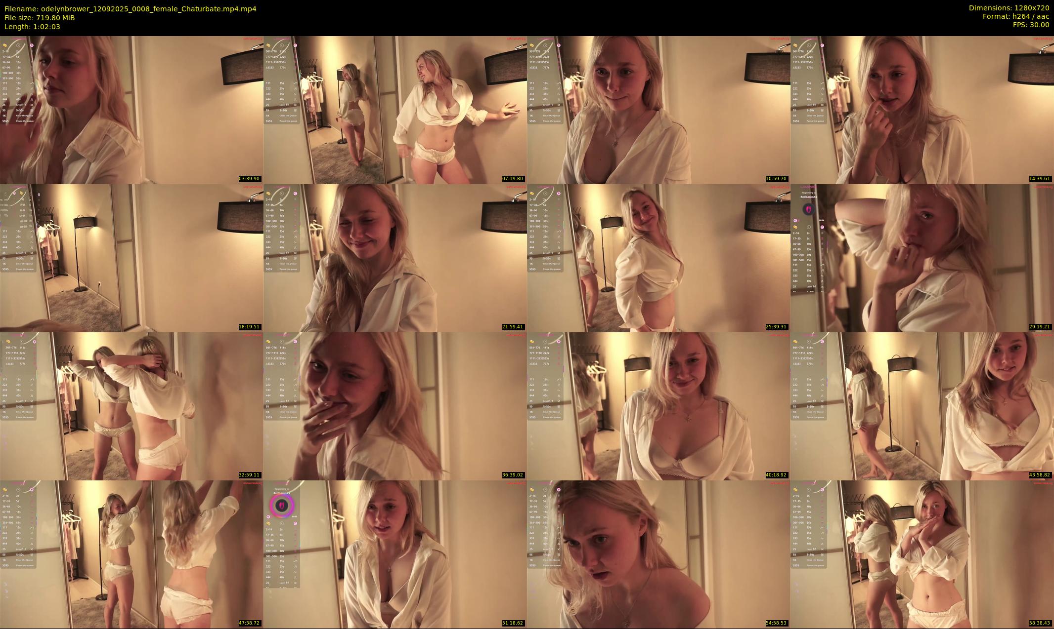 odelynbrower — 63 minute Chaturbate female cam show recording, 720p, Sep 12, 2025