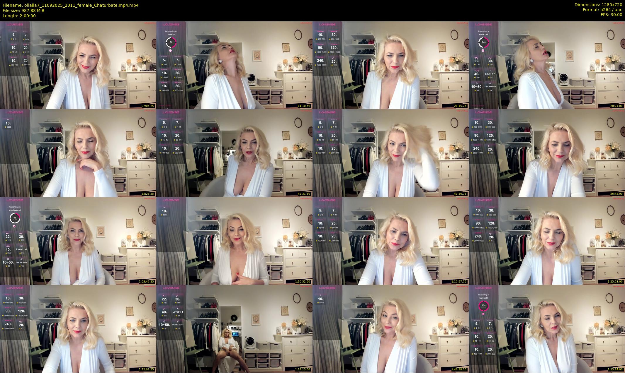 ollalla7 — 120 minute Chaturbate female cam show recording, 720p, Sep 11, 2025