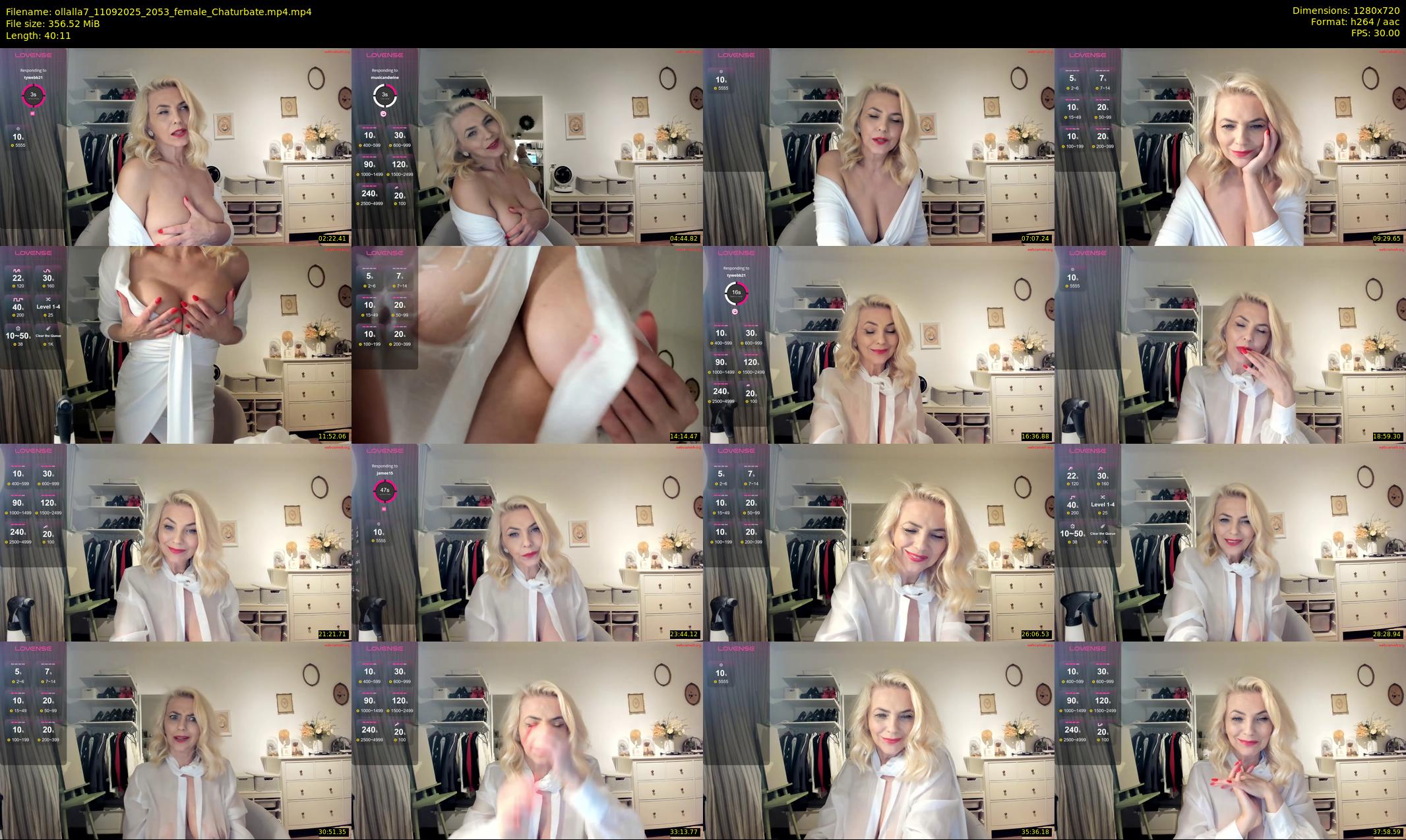 ollalla7 — 41 minute Chaturbate female cam show recording, 720p, Sep 11, 2025