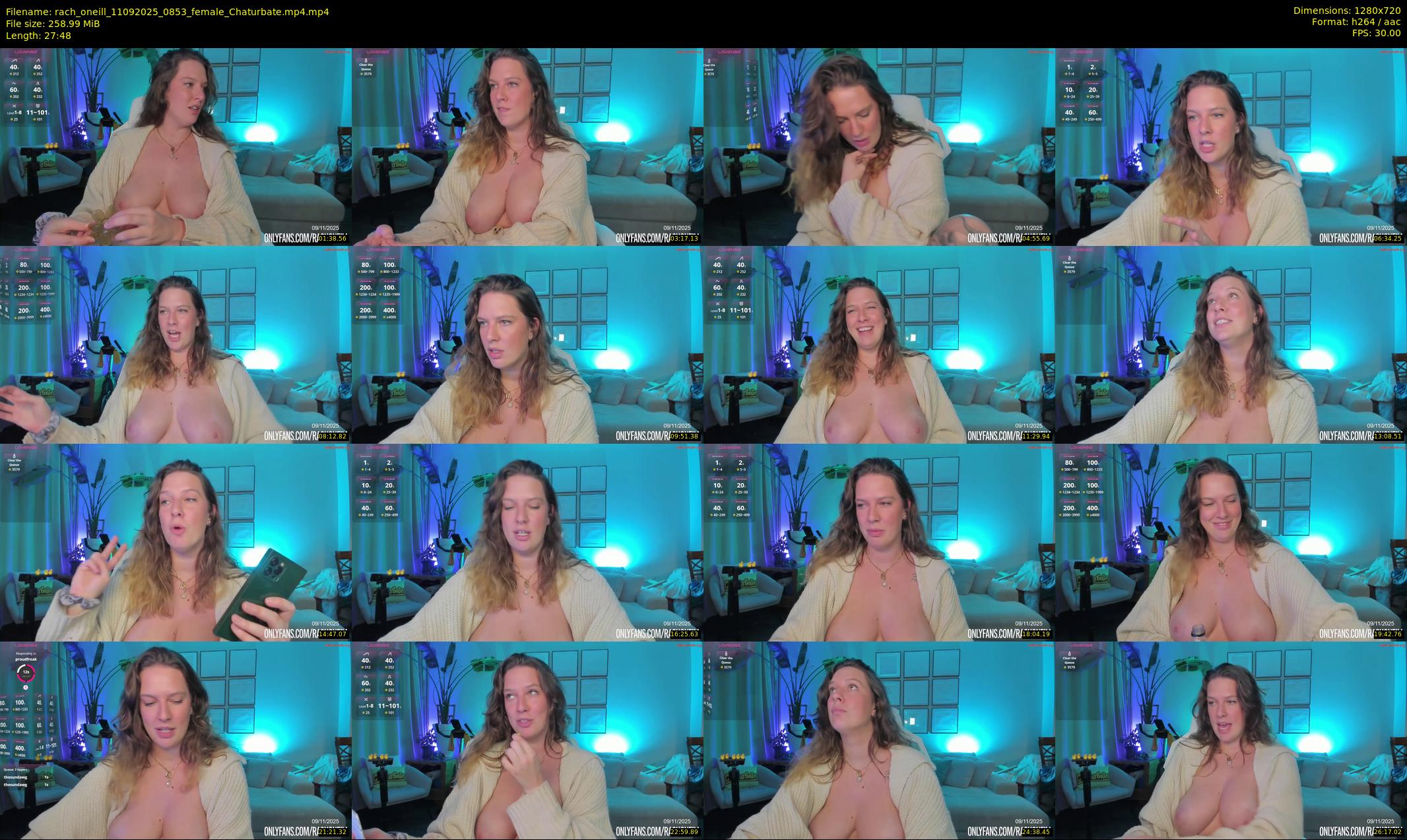rach_oneill — 28 minute Chaturbate female cam show recording, 720p, Sep 11, 2025