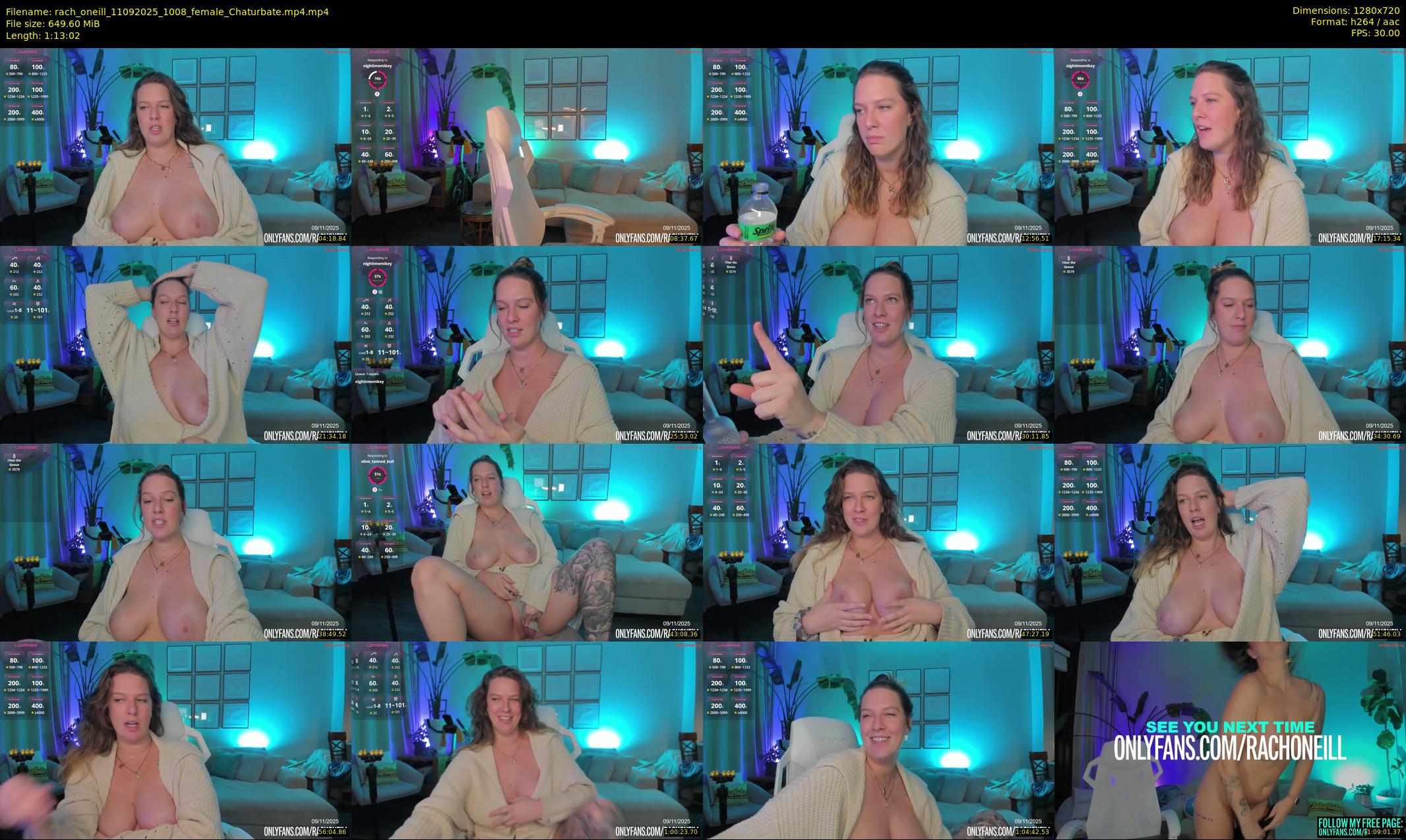 rach_oneill — 74 minute Chaturbate female cam show recording, 720p, Sep 11, 2025