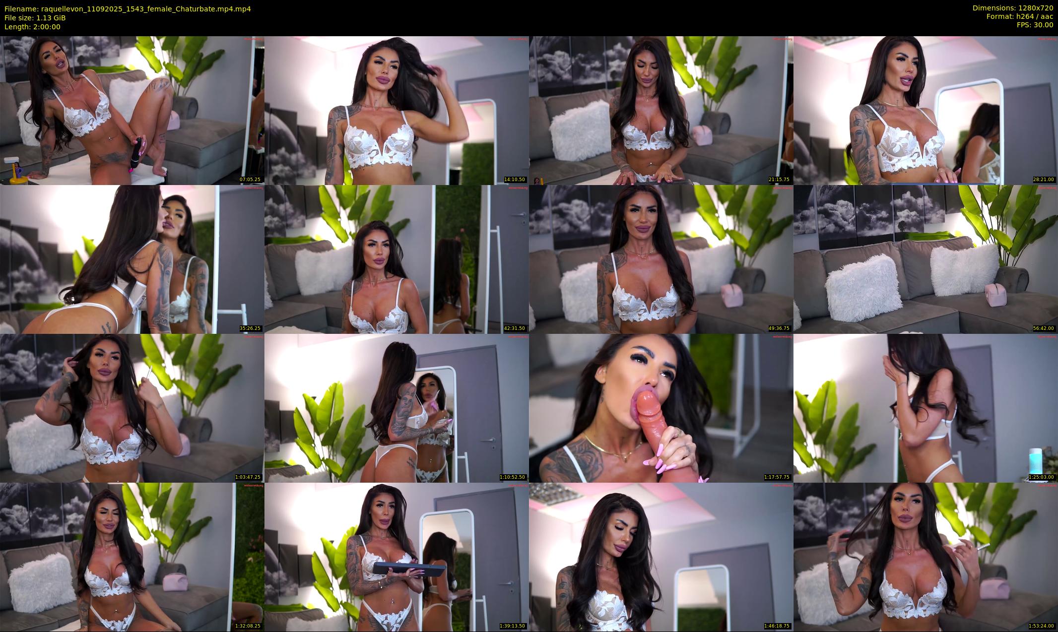 raquellevon — 120 minute Chaturbate female cam show recording, 720p, Sep 11, 2025