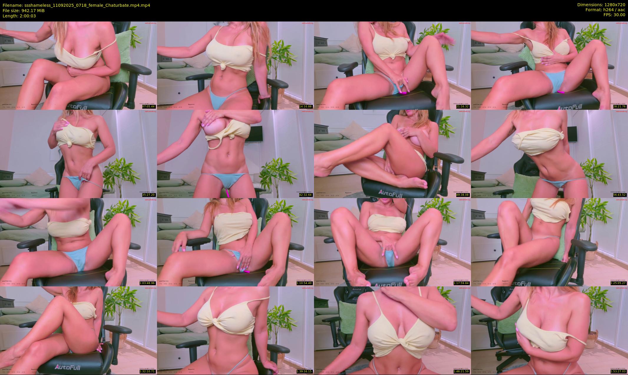 ssshameless — 121 minute Chaturbate female cam show recording, 720p, Sep 11, 2025