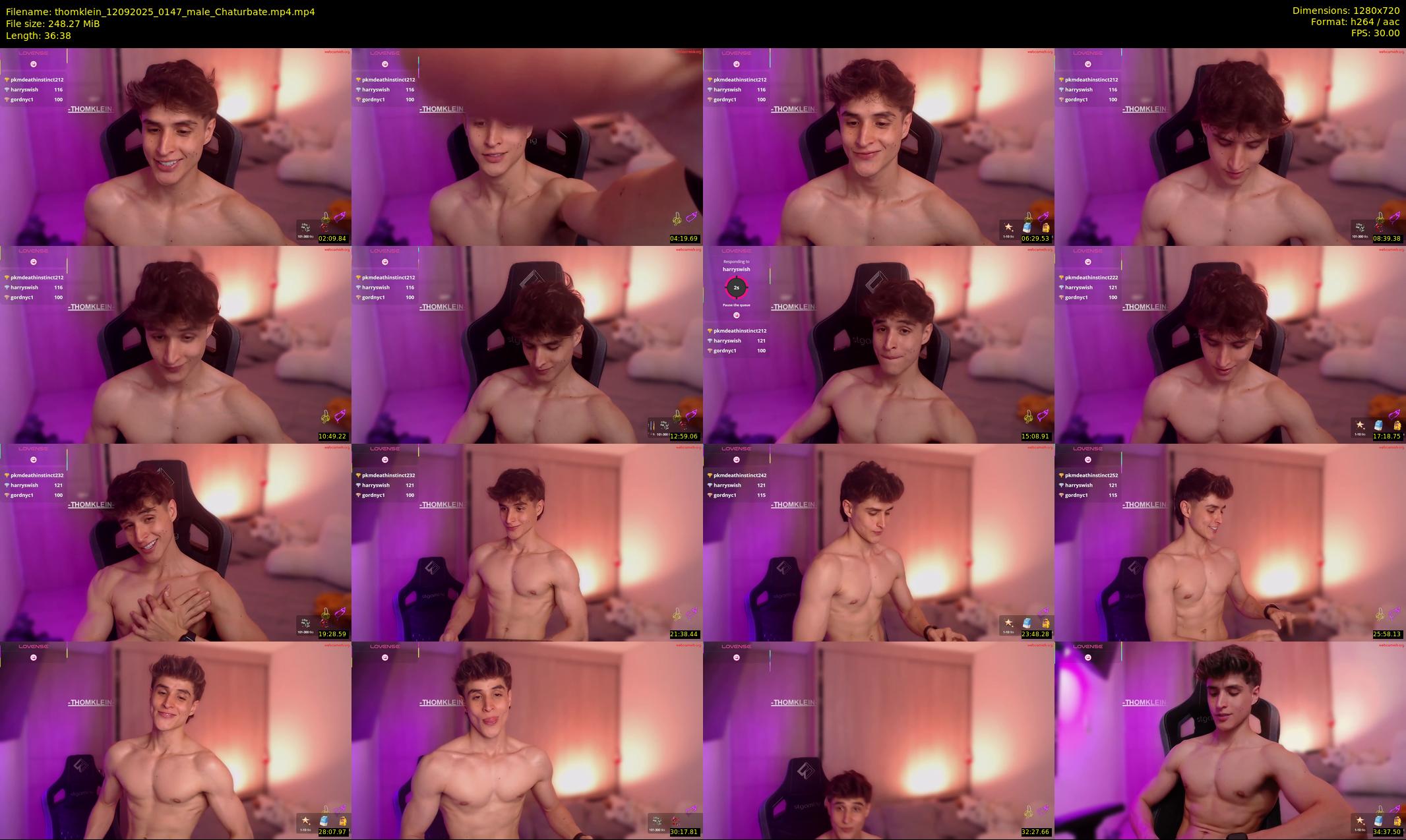 thomklein — 37 minute Chaturbate male cam show recording, 720p, Sep 12, 2025