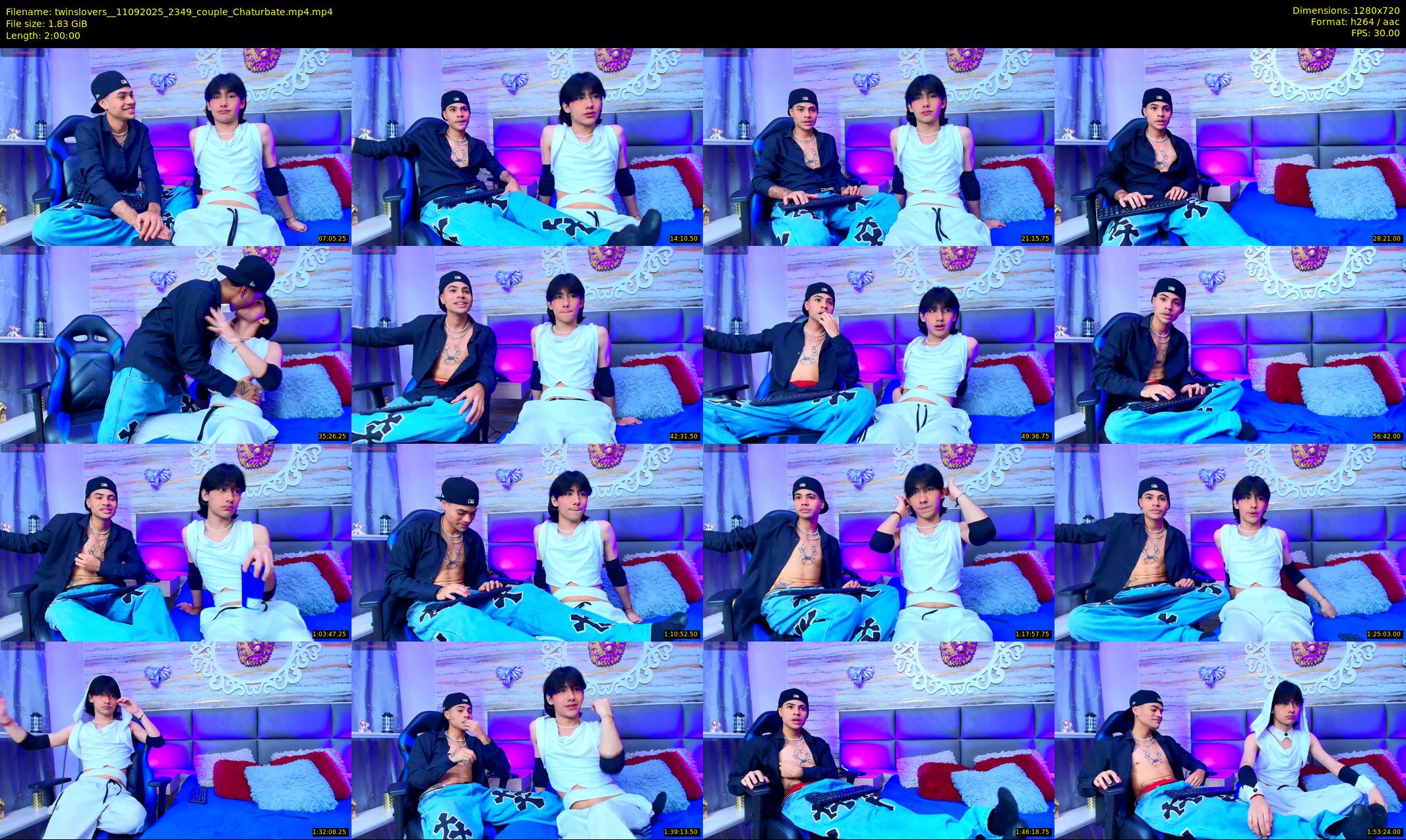 twinslovers_ — 120 minute Chaturbate couple cam show recording, 720p, Sep 11, 2025