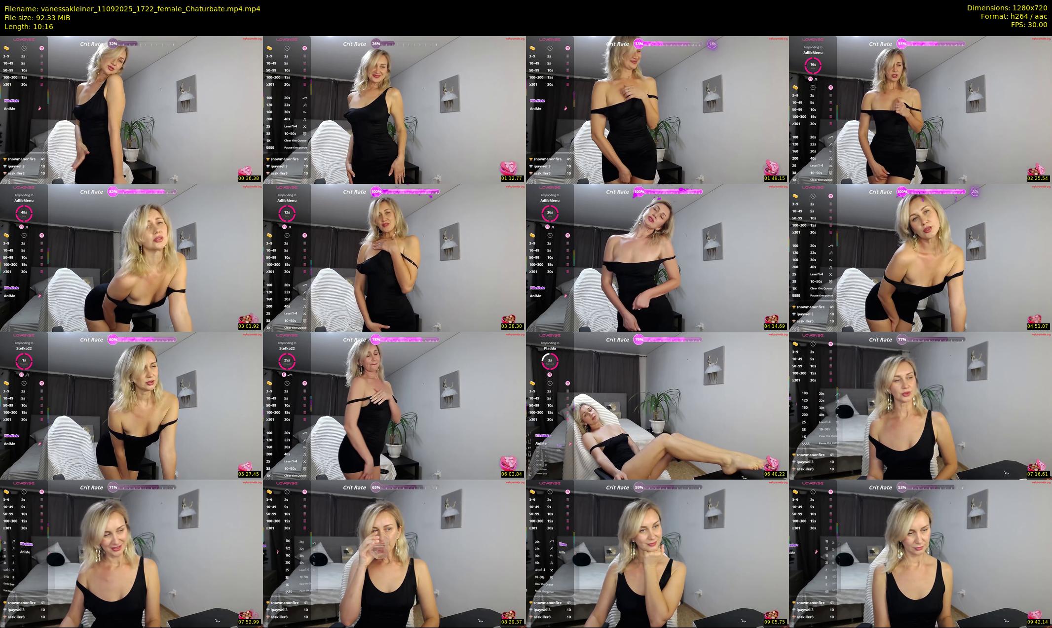 vanessakleiner — 11 minute Chaturbate female cam show recording, 720p, Sep 11, 2025