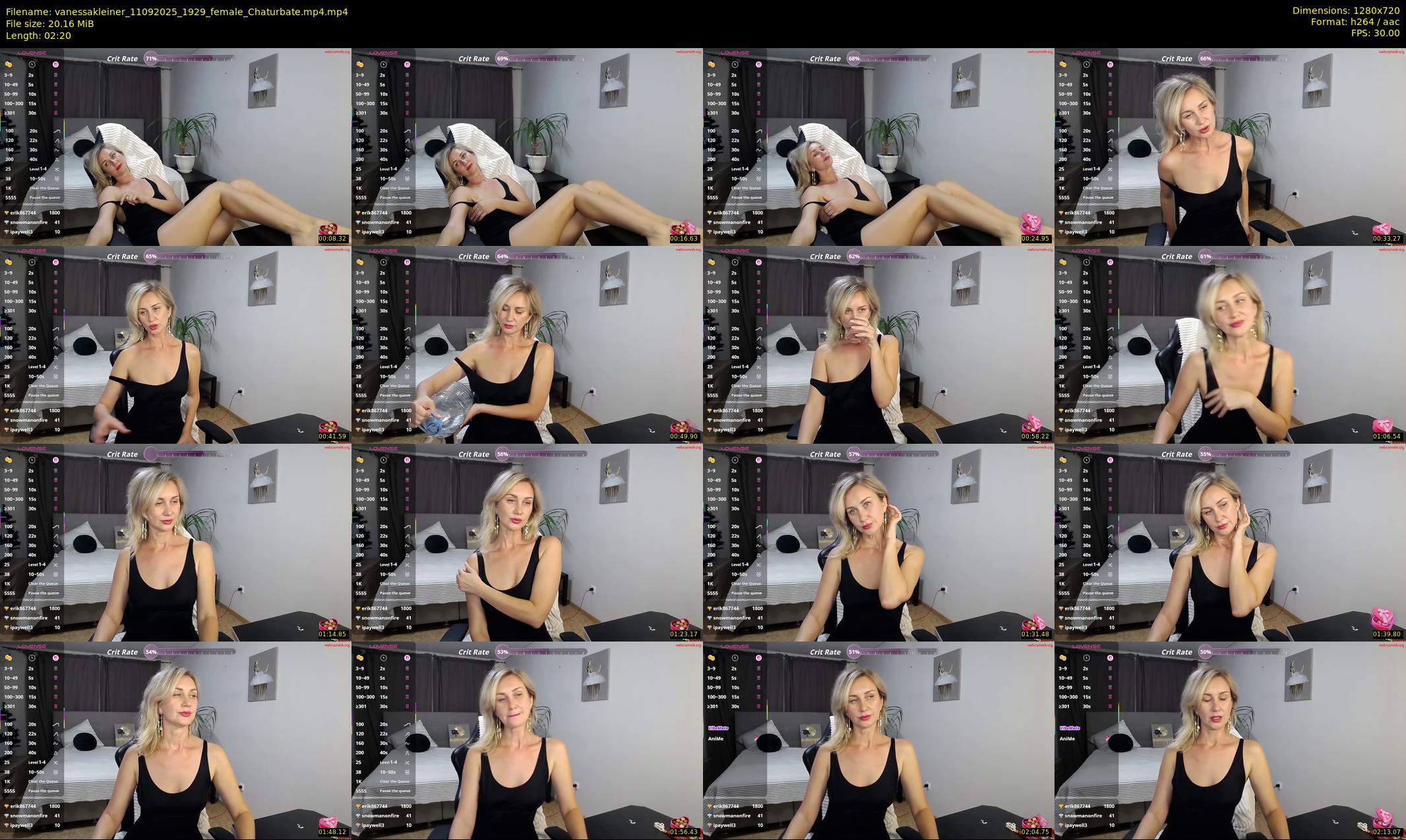 vanessakleiner — 3 minute Chaturbate female cam show recording, 720p, Sep 11, 2025