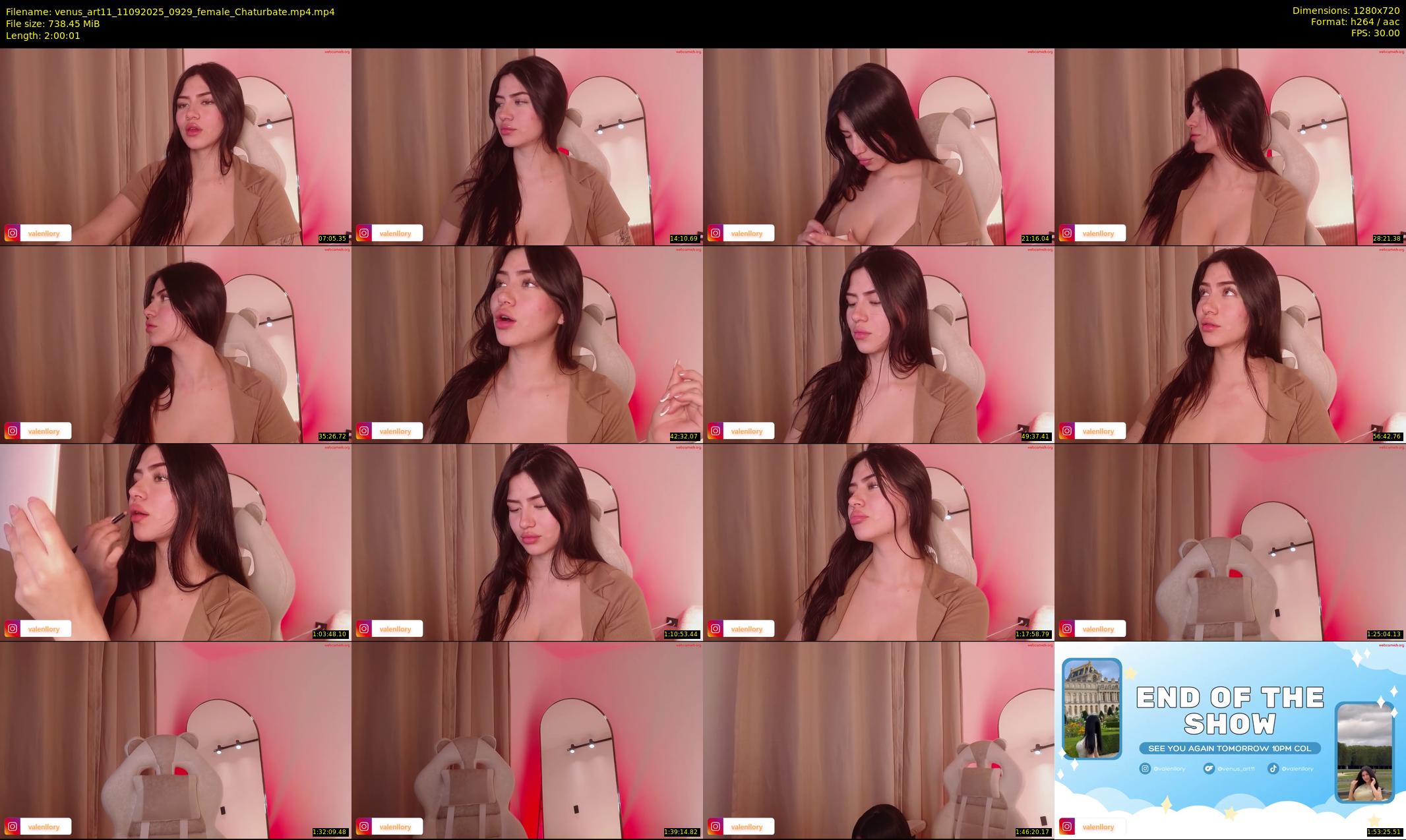 venus_art11 — 121 minute Chaturbate female cam show recording, 720p, Sep 11, 2025