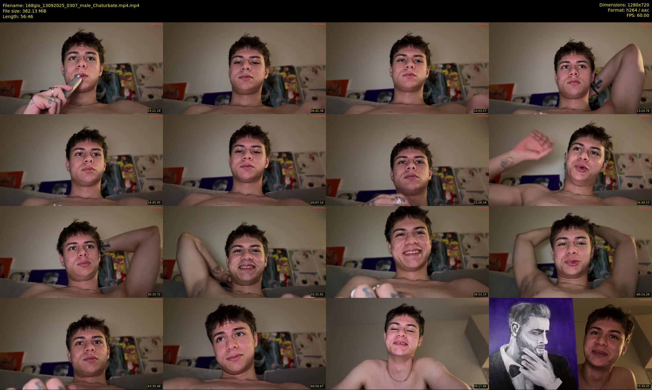 168gio — 57 minute Chaturbate male cam show recording, 720p, Sep 13, 2025