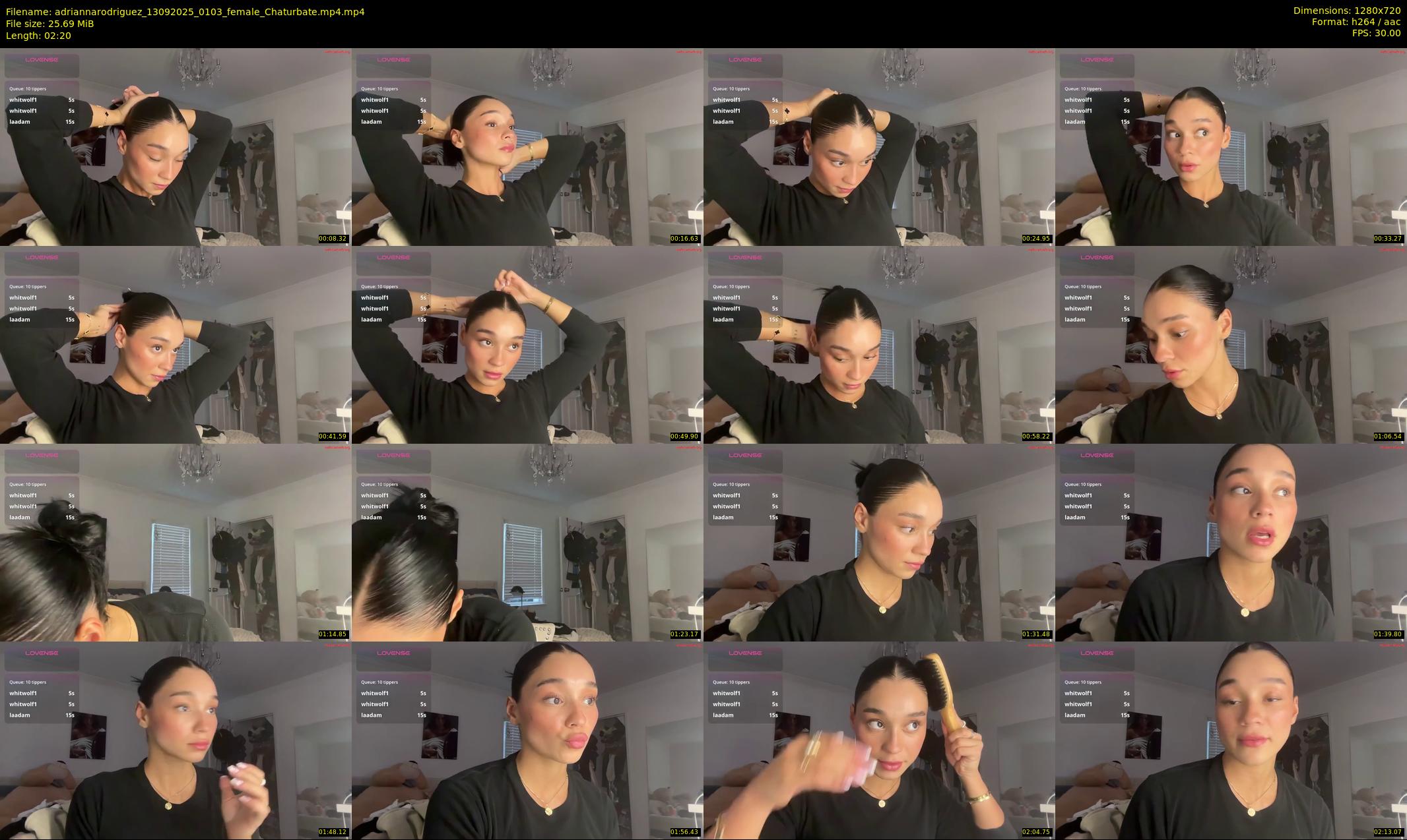 adriannarodriguez — 3 minute Chaturbate female cam show recording, 720p, Sep 13, 2025