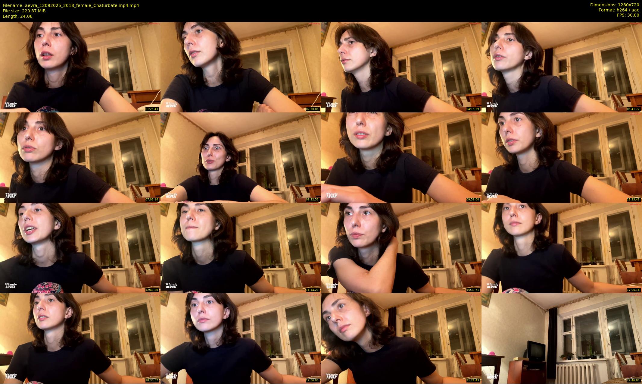 aevra — 25 minute Chaturbate female cam show recording, 720p, Sep 12, 2025