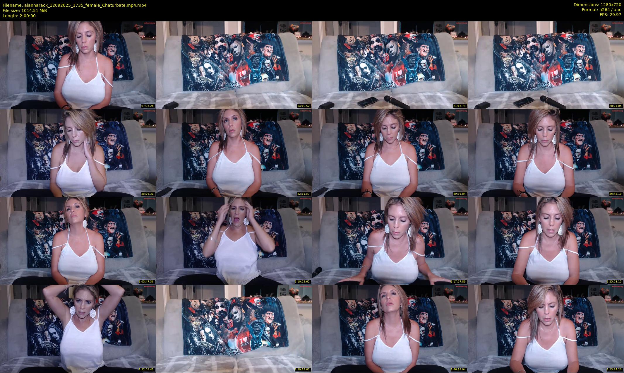 alannarack — 120 minute Chaturbate female cam show recording, 720p, Sep 12, 2025