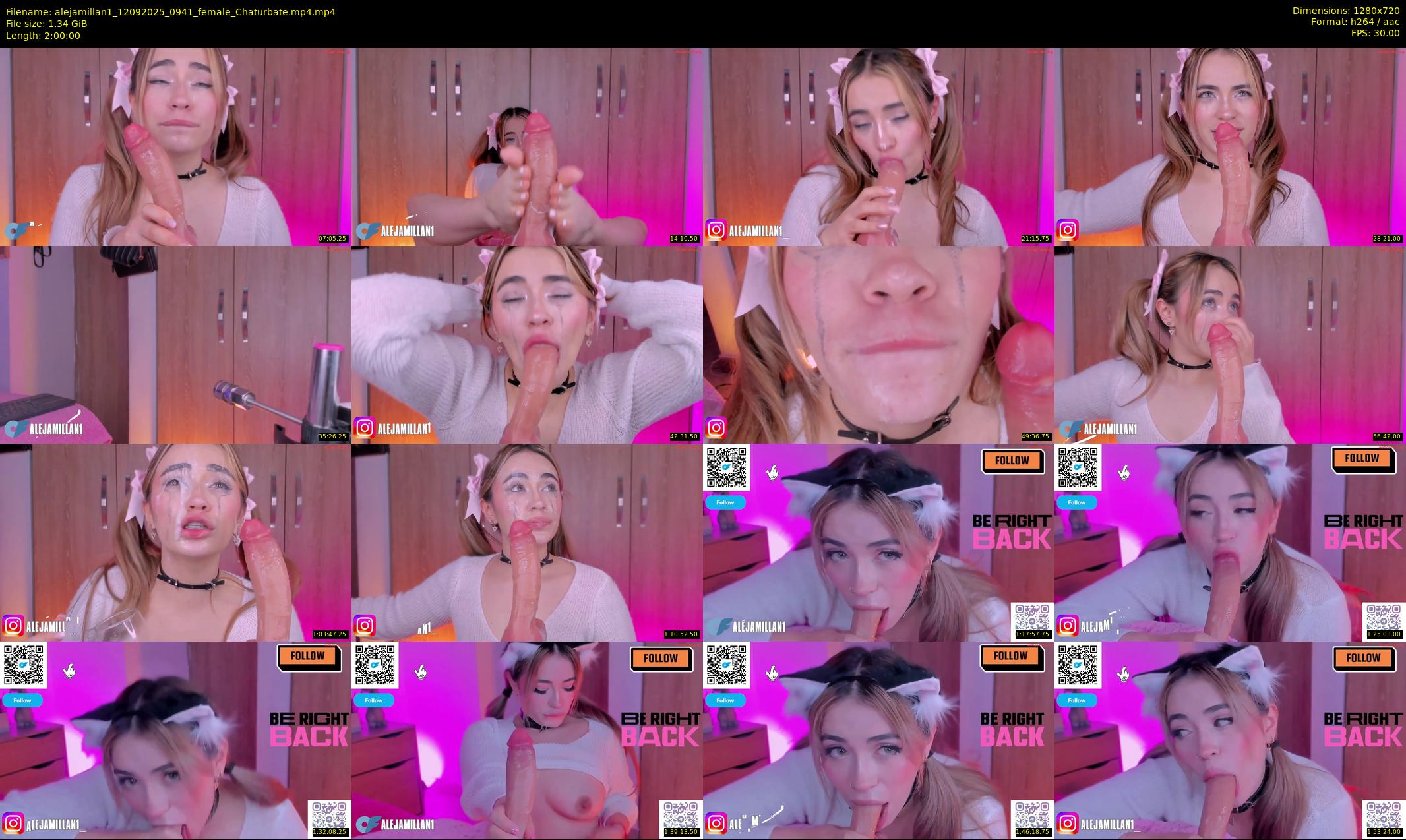 alejamillan1 — 120 minute Chaturbate female cam show recording, 720p, Sep 12, 2025