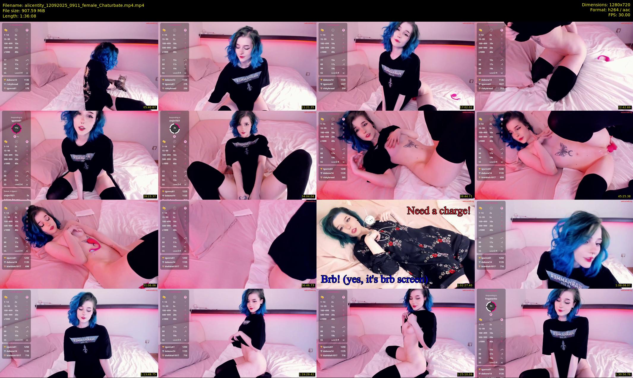 alicentity — 97 minute Chaturbate female cam show recording, 720p, Sep 12, 2025