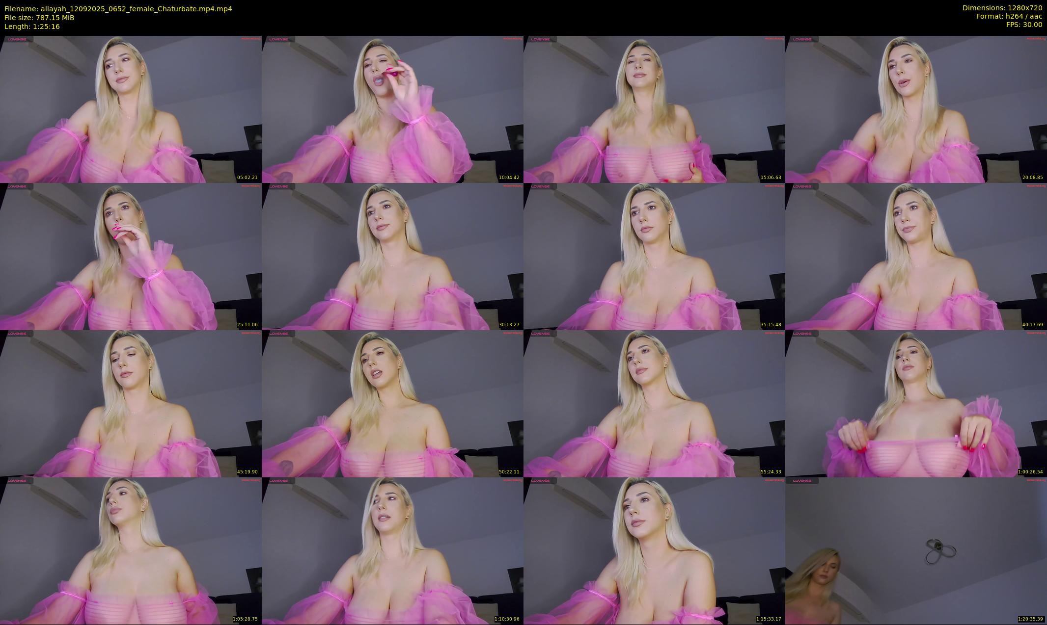 allayah — 86 minute Chaturbate female cam show recording, 720p, Sep 12, 2025