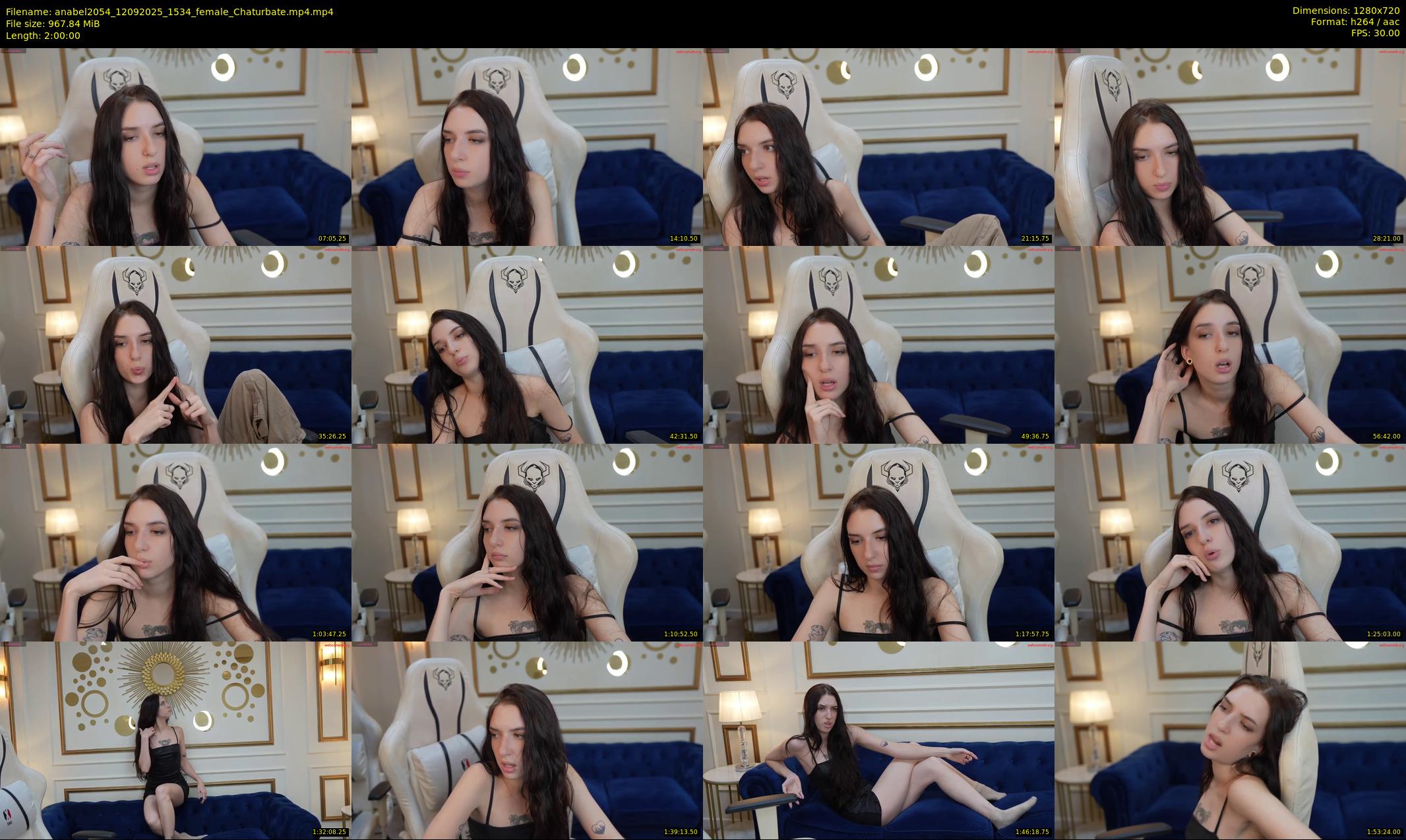 anabel2054 — 120 minute Chaturbate female cam show recording, 720p, Sep 12, 2025