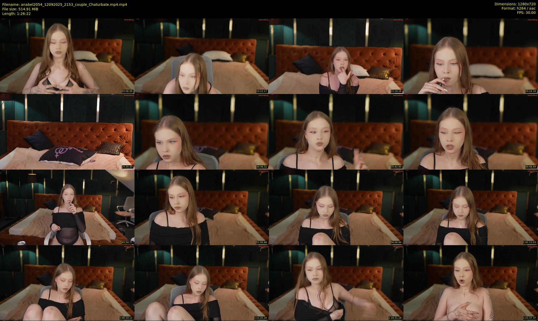 anabel2054 — 87 minute Chaturbate female cam show recording, 720p, Sep 12, 2025