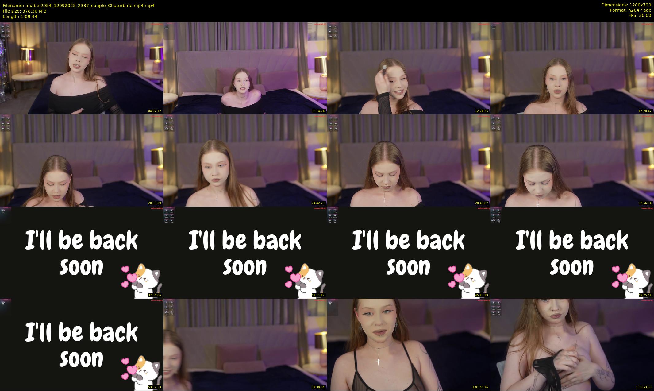 anabel2054 — 70 minute Chaturbate female cam show recording, 720p, Sep 12, 2025