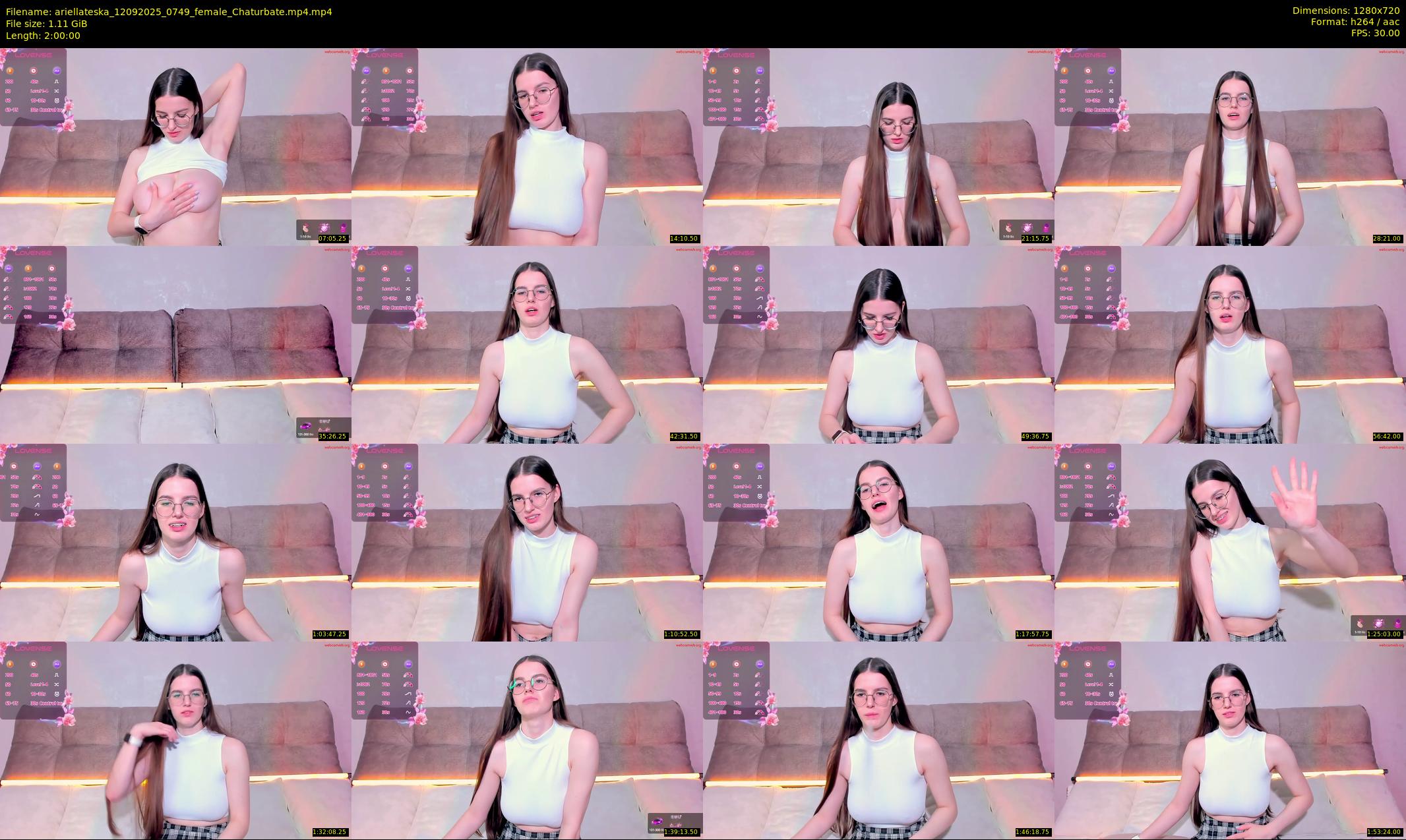 ariellateska — 120 minute Chaturbate female cam show recording, 720p, Sep 12, 2025