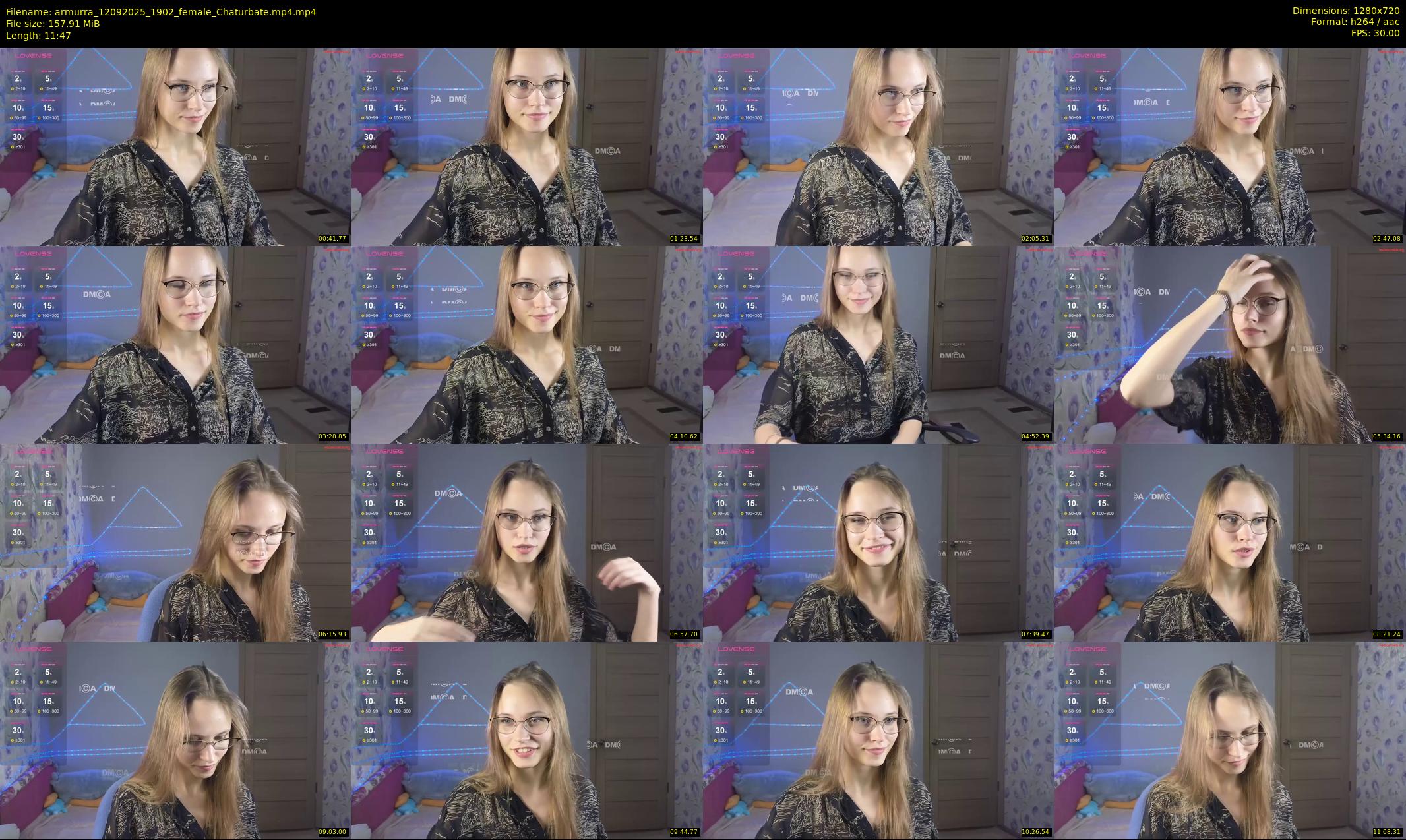 armurra — 12 minute Chaturbate female cam show recording, 720p, Sep 12, 2025