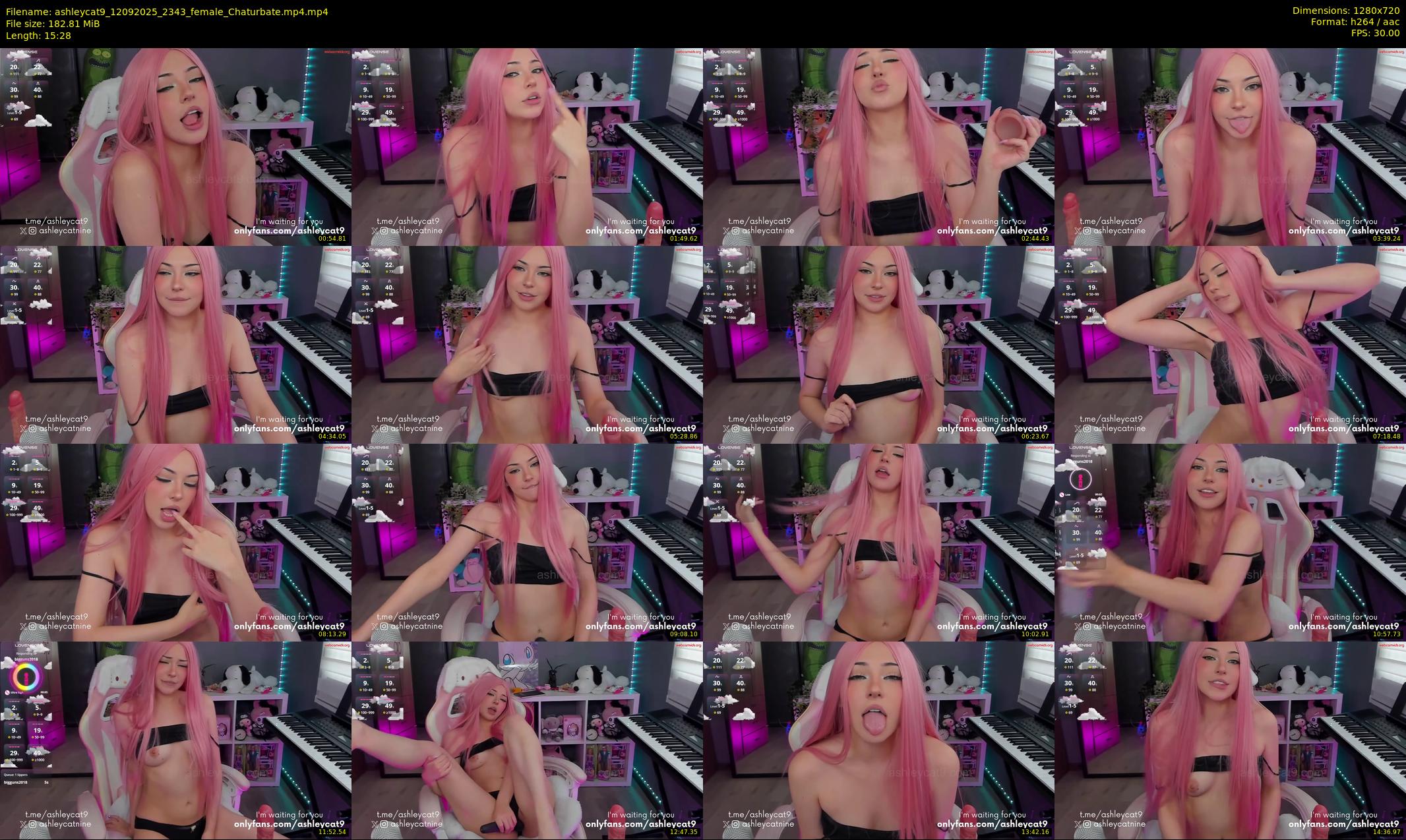 ashleycat9 — 16 minute Chaturbate female cam show recording, 720p, Sep 12, 2025