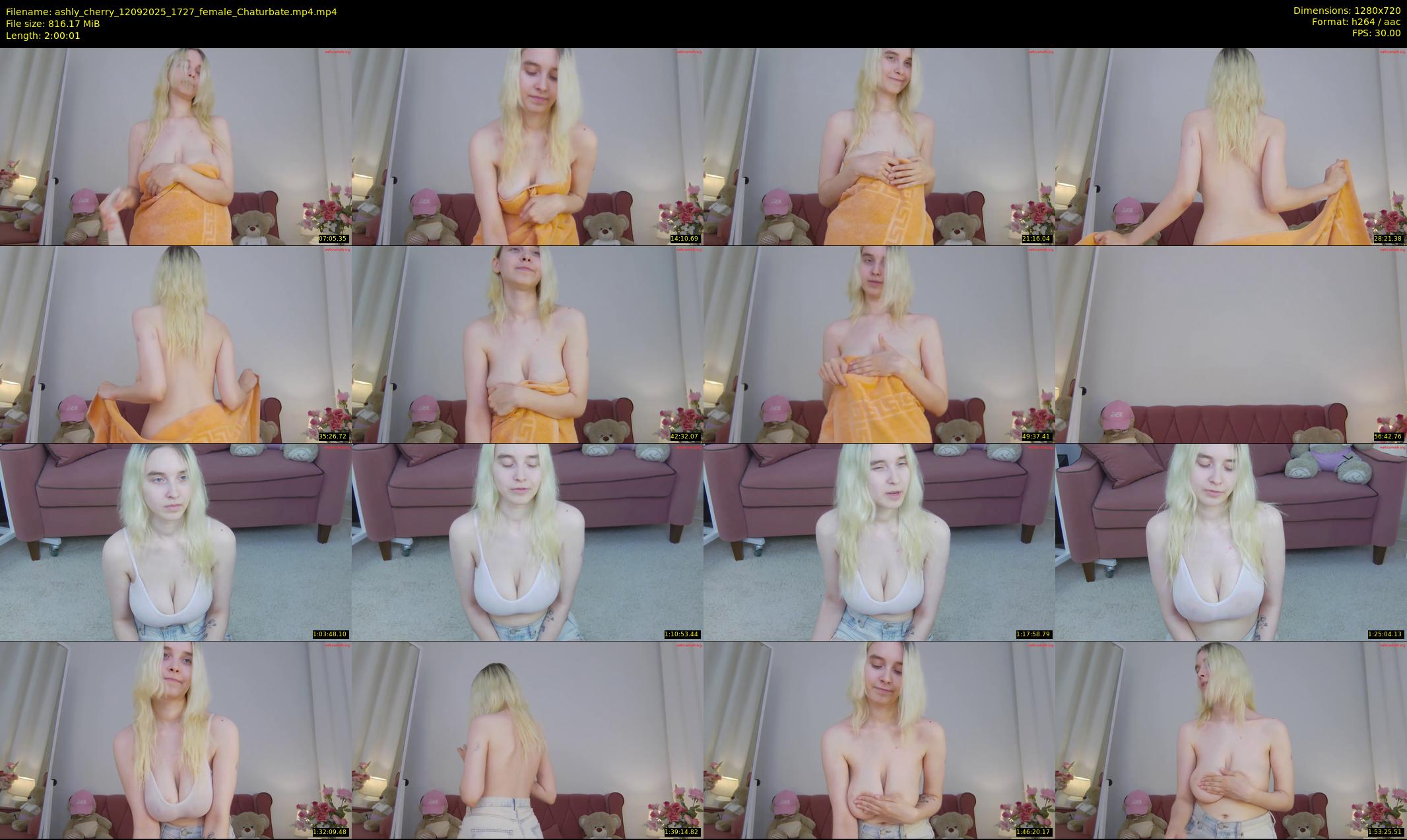 ashly_cherry — 121 minute Chaturbate female cam show recording, 720p, Sep 12, 2025