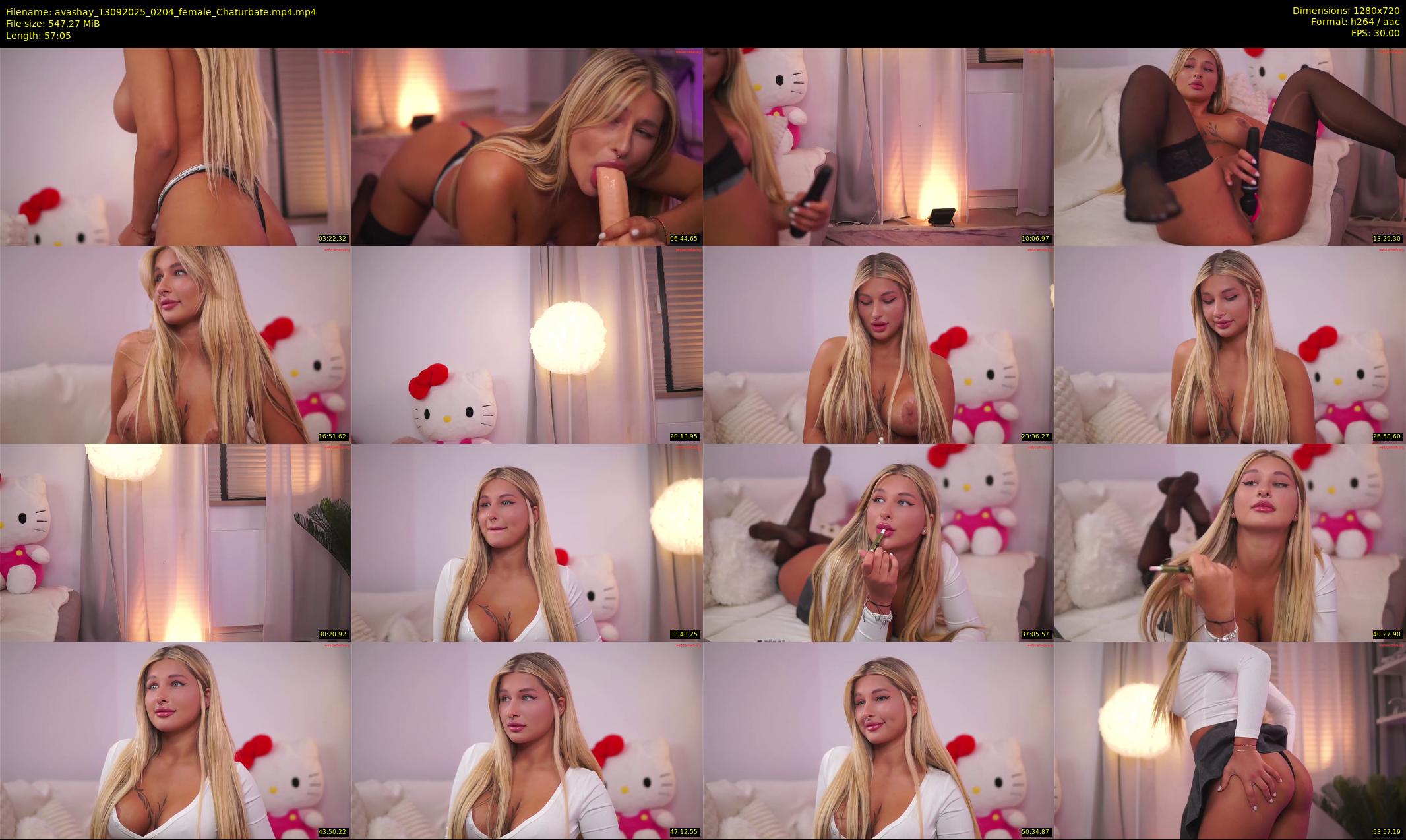 avashay — 58 minute Chaturbate female cam show recording, 720p, Sep 13, 2025