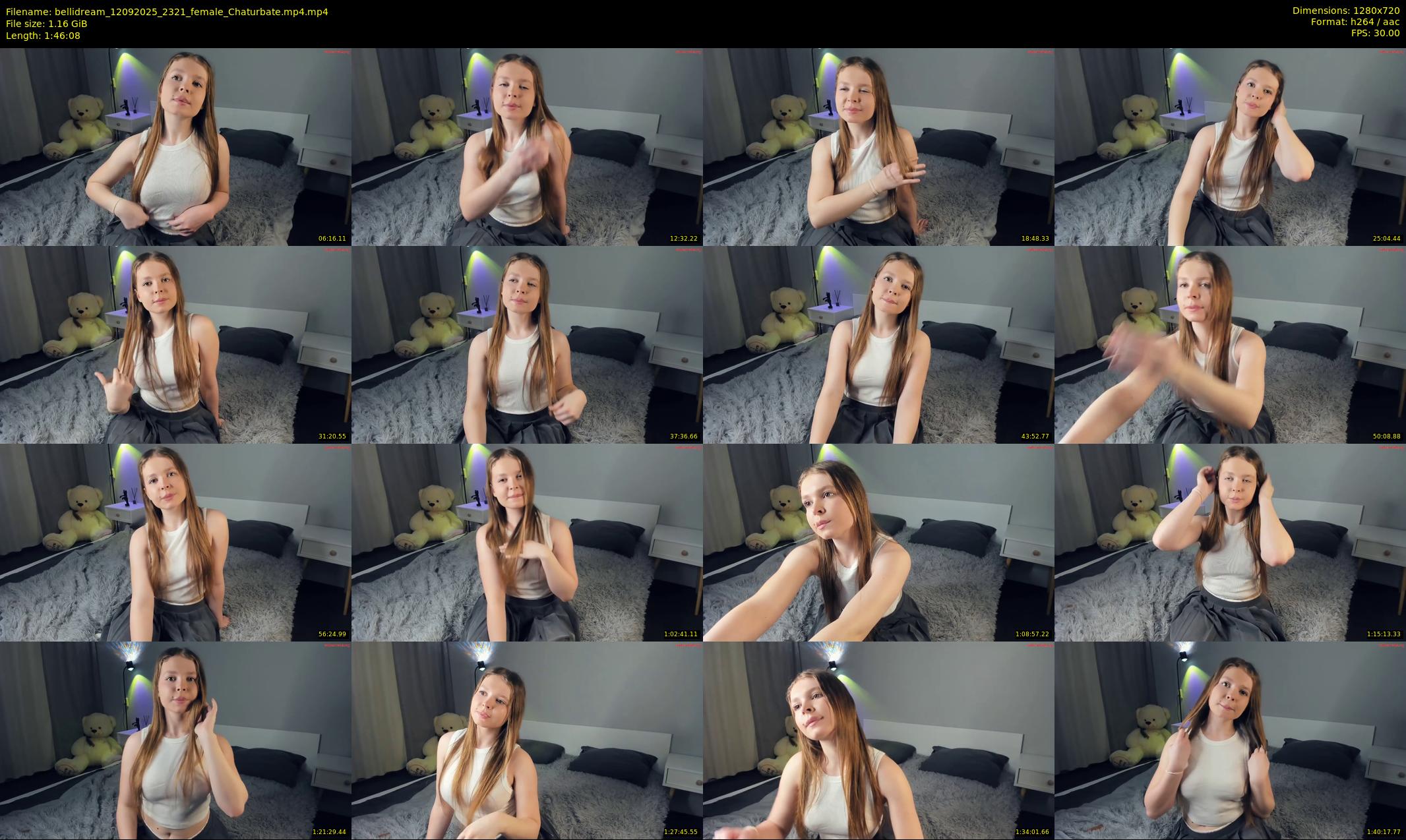 bellidream — 107 minute Chaturbate female cam show recording, 720p, Sep 12, 2025
