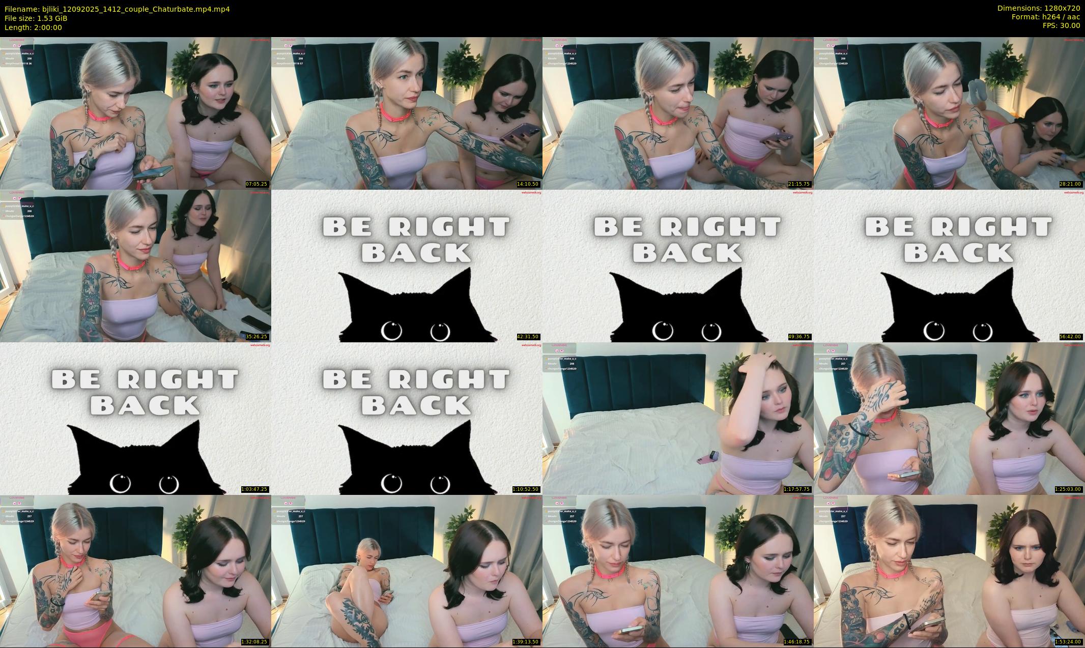 bjliki — 120 minute Chaturbate couple cam show recording, 720p, Sep 12, 2025