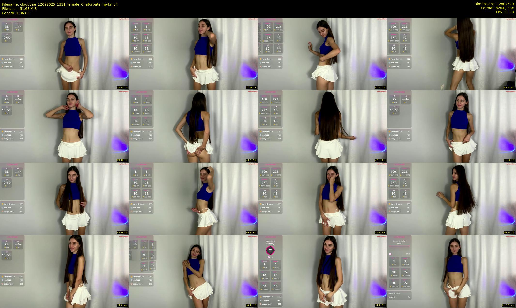 cloudbae — 67 minute Chaturbate female cam show recording, 720p, Sep 12, 2025
