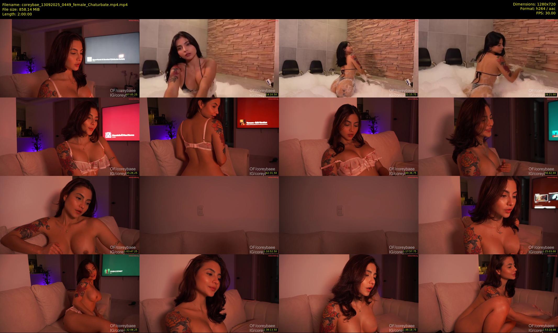 coreybae — 120 minute Chaturbate female cam show recording, 720p, Sep 13, 2025
