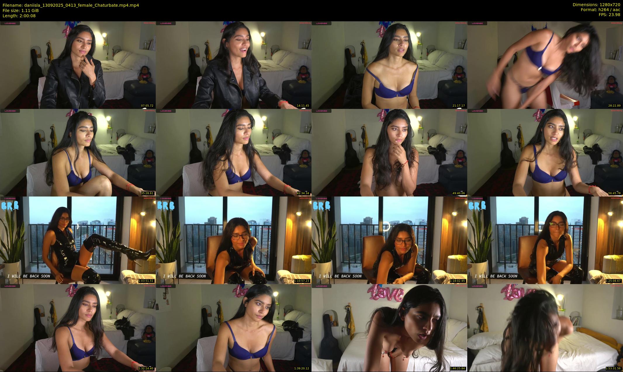 daniisla — 121 minute Chaturbate female cam show recording, 720p, Sep 13, 2025