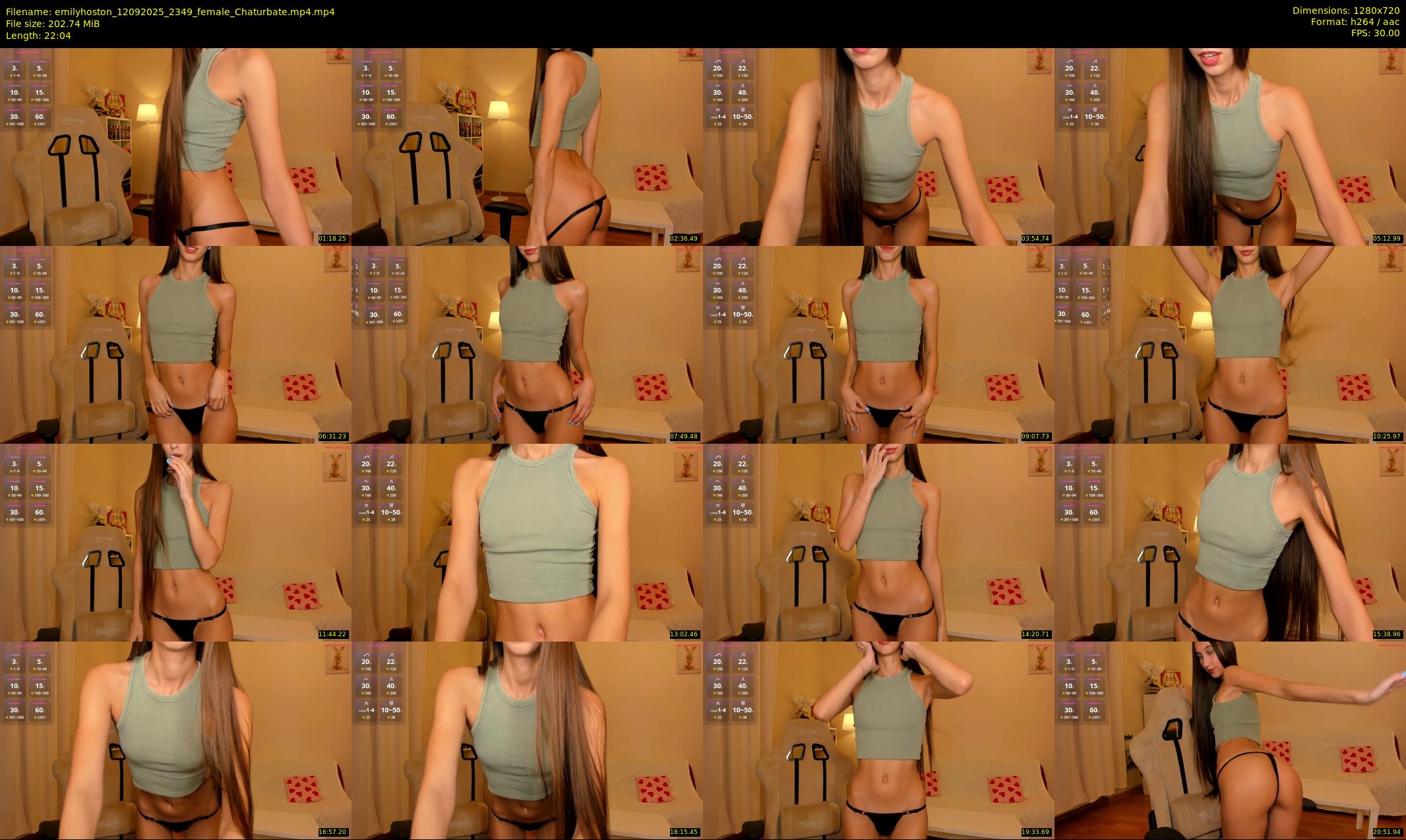 emilyhoston — 23 minute Chaturbate female cam show recording, 720p, Sep 12, 2025